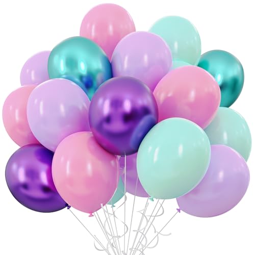 Purple Pink Teal Balloons