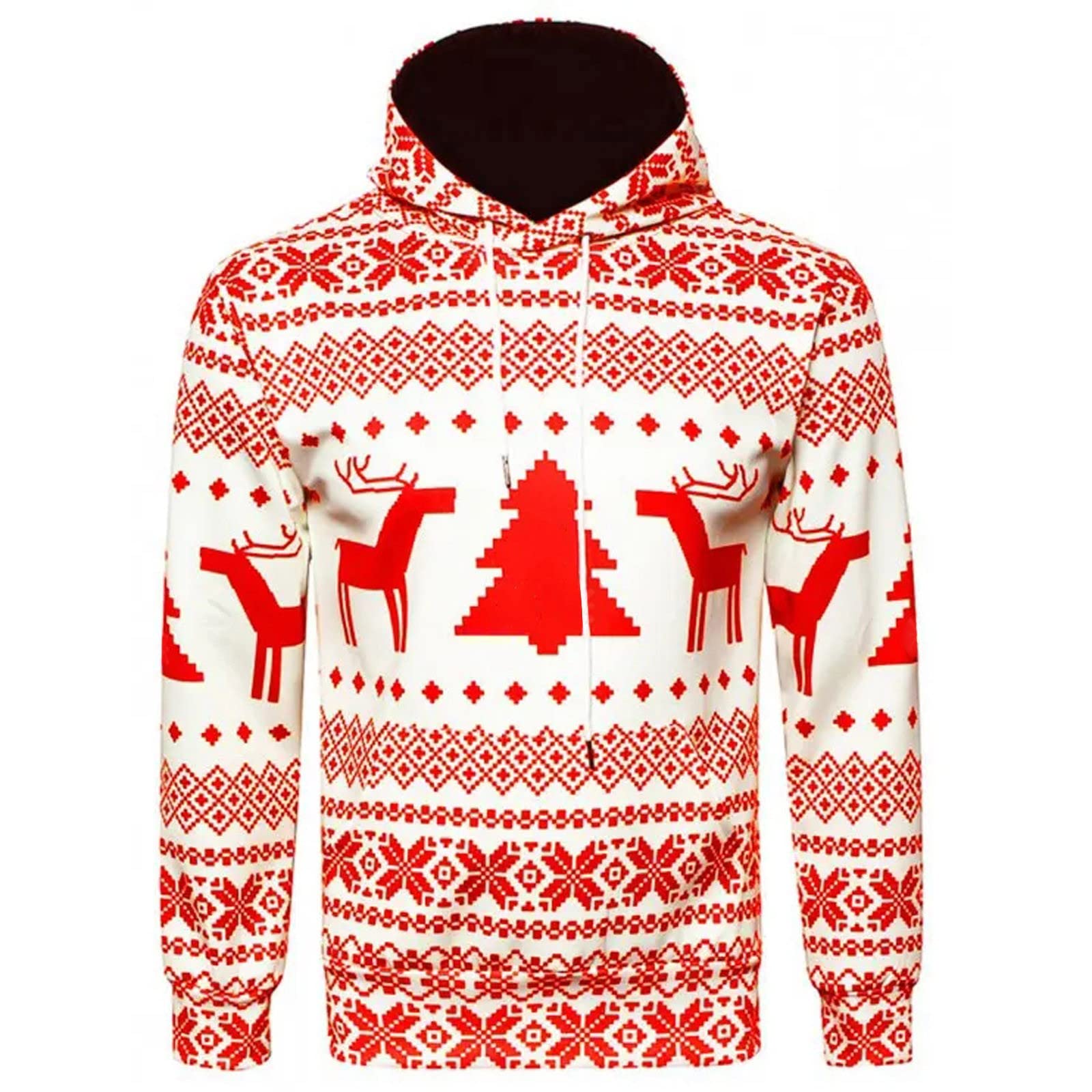 Xiloccer Men's Big & Tall Graphic Hoodies - Christmas Themed Casual Long Sleeve Pullover for Holiday Gifts & Winter Outfits