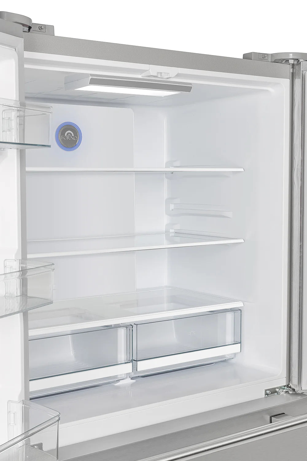 Forno Moena 36 Inch French Door Counter Depth Refrigerator FFRBI1820 40SG - Energy Efficient Stainless Steel Smart Fridge for Modern Kitchen & Open Floor Plan Homes