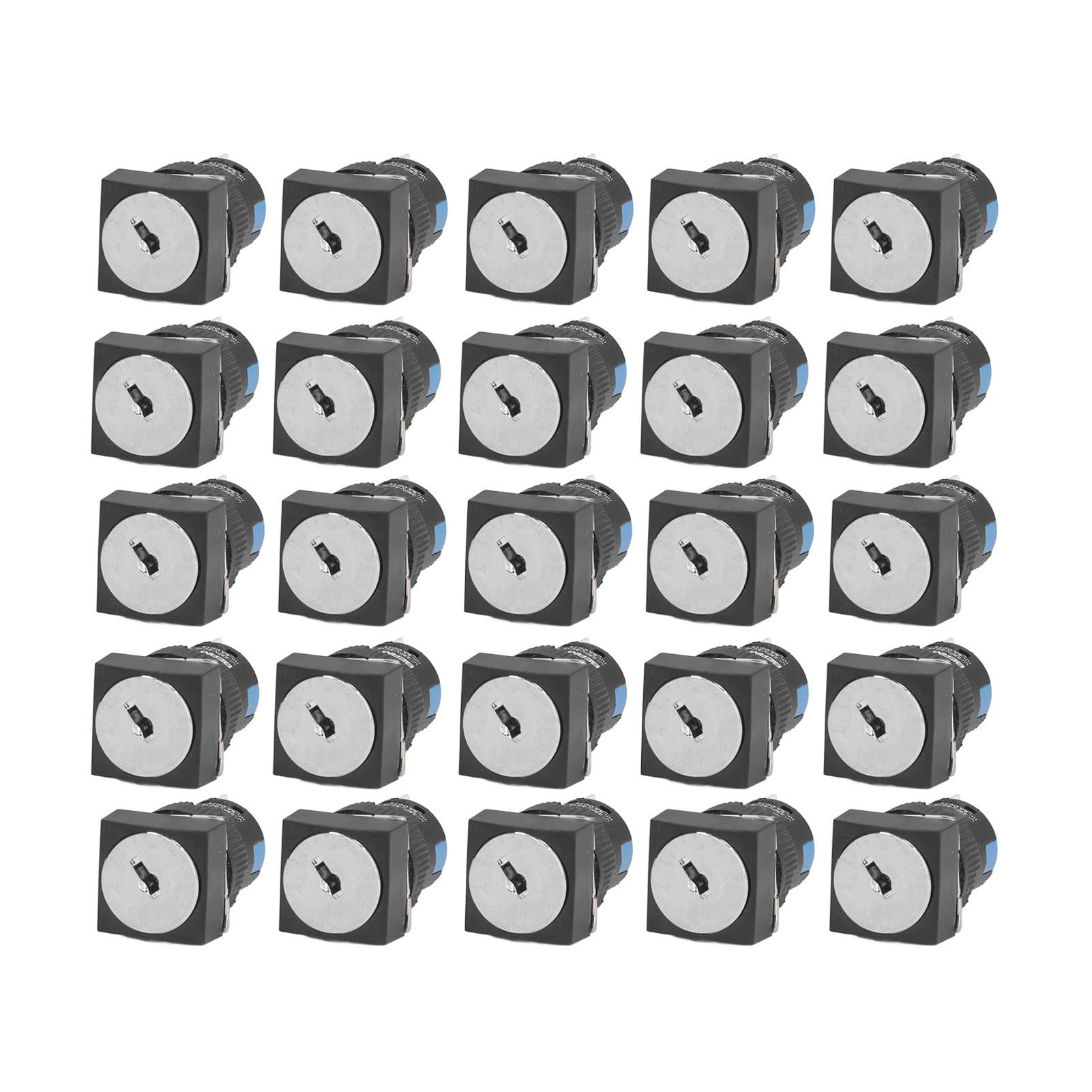 2-Position Square Key Selector Switch for Machine Tools - Durable Industrial Switch for Textiles & Light Industry Applications - Perfect for Control Panels & Equipment Safety Systems