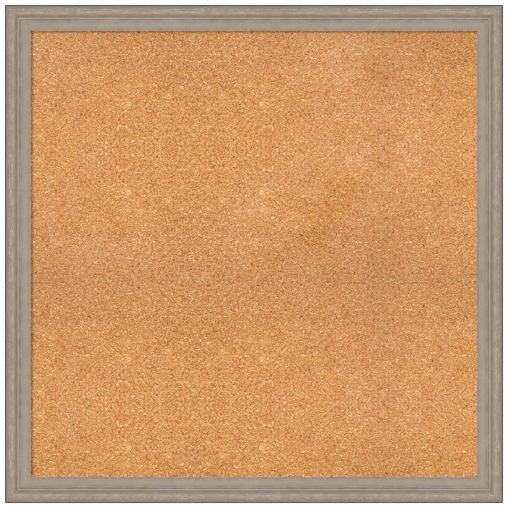 Custom Natural Cork Bulletin Board - 33x33 Inches & Various Sizes - Greywashed Wood Frame - Pin Board for Office, Home Organization & Wall Decor - Large Memo Board for Notes, Photos & Reminders