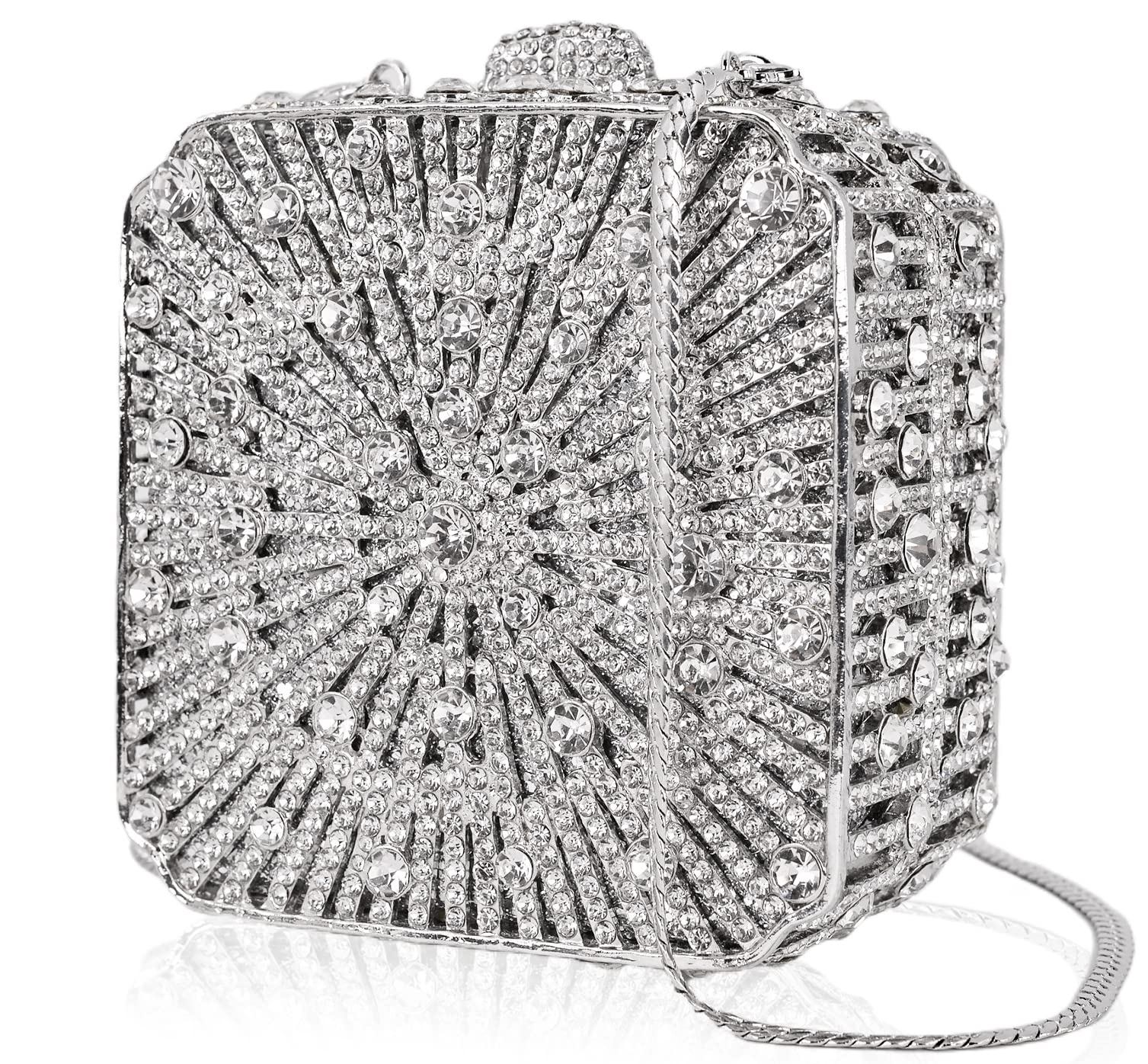 Luxury Rhinestone Crystal Clutch Evening Bag for Women - Elegant Wedding Bridesmaid Handbag & Cocktail Party Purse - Perfect for Formal Events, Prom, Gala & Special Occasions