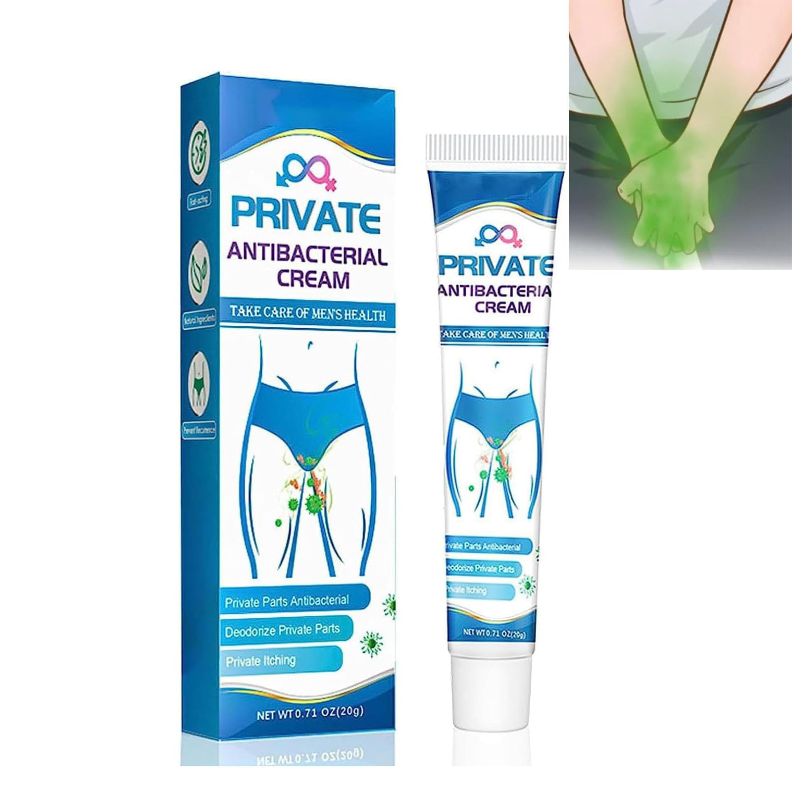 DermXpert Jock Itch Treatment Cream for Men - Fast-Acting Antifungal Cream for Jock Itch, Ringworm & Athlete's Foot - Soothing Relief for Itching & Irritation - Ideal for Gym, Sports & Active Lifestyles (1 Pack)