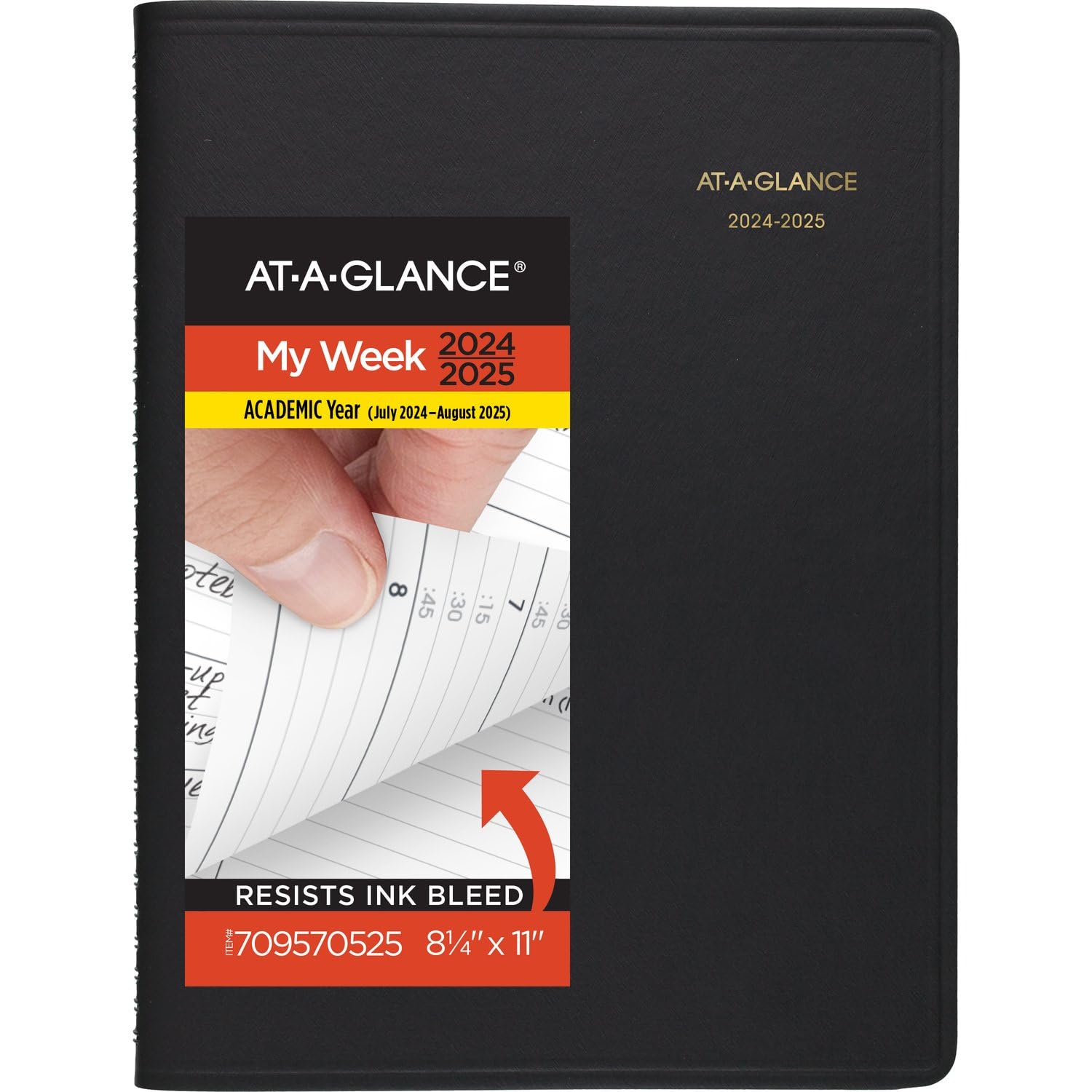 AT-A-GLANCE 2024-2025 Academic Planner - Weekly Appointment Book (July 2024 to August 2025) with Quarter-Hour Scheduling - 8.25