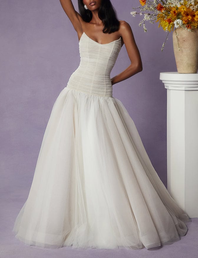 Sarah Seven Landon Wedding Dress - Size 12 Bridal Gown for Bride | Perfect for Beach Weddings, Church Ceremonies & Vow Renewals