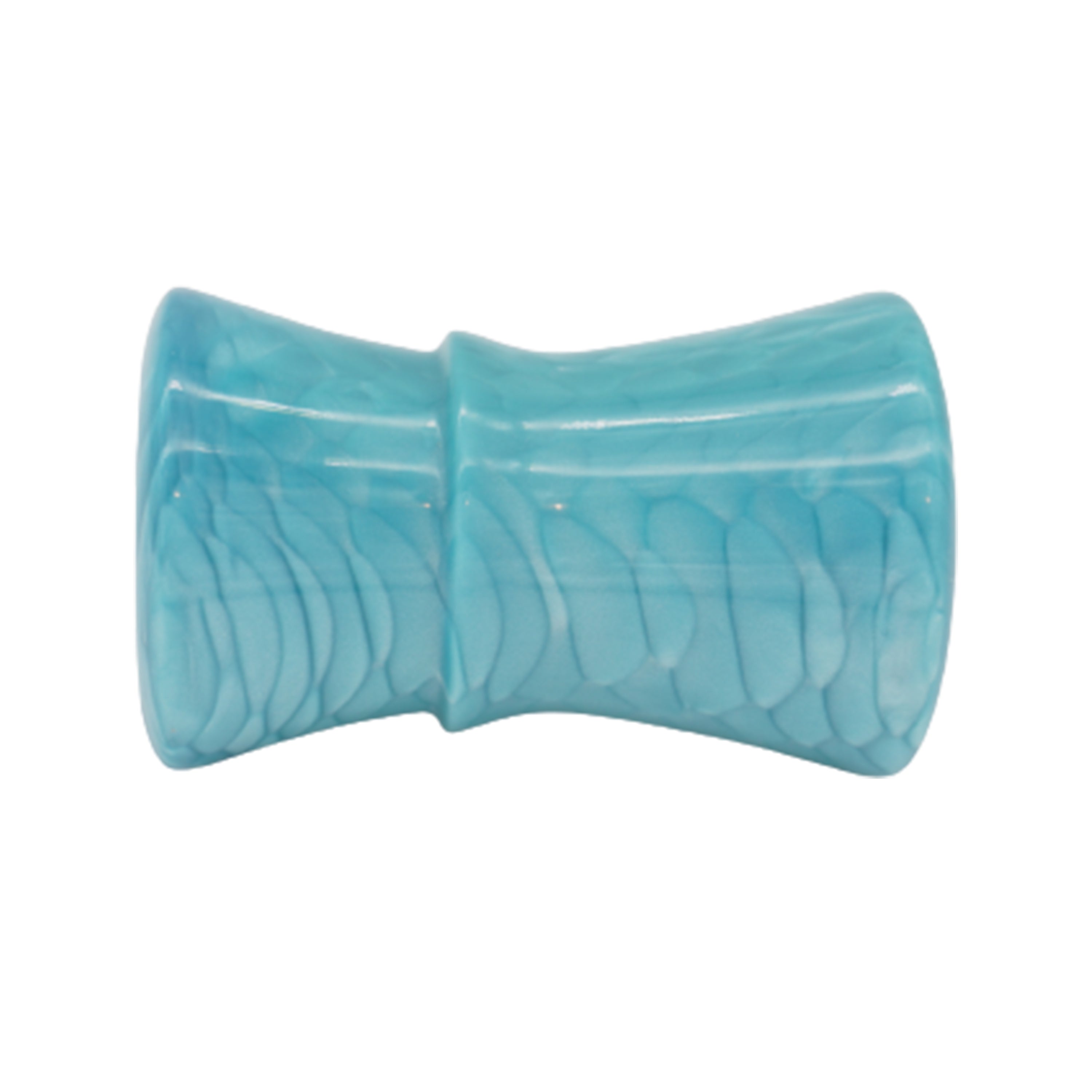 Premium Blue Snakeskin Handcrafted Shaving Brush Handle - Fits 24mm & 26mm Knots - Perfect for Wet Shaving & Grooming Gifts for Men