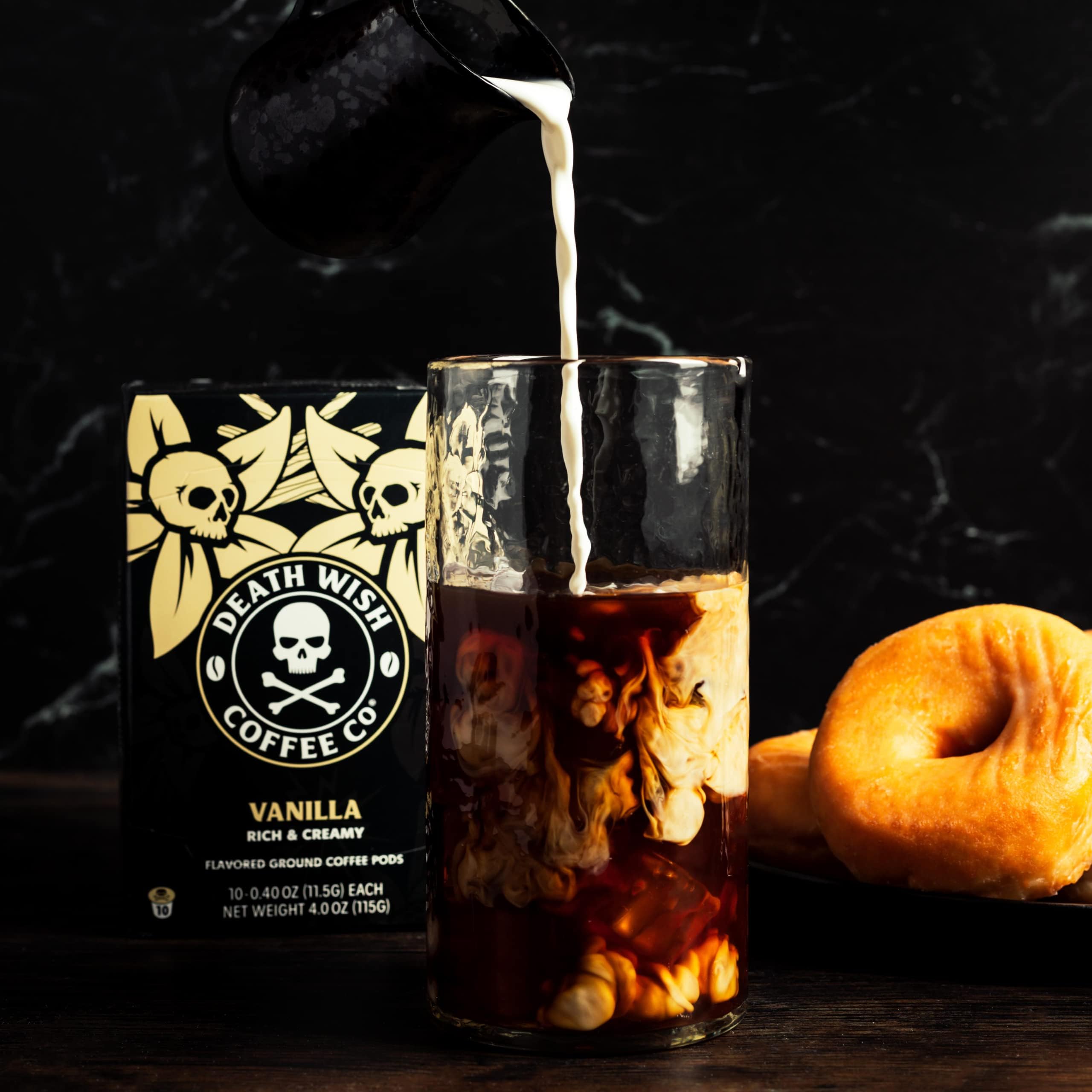 Death Wish Coffee Vanilla Single Serve Pods (30 Count) - Strongest Coffee Pods for Keurig Machines - Perfect for Home, Office & Travel Use
