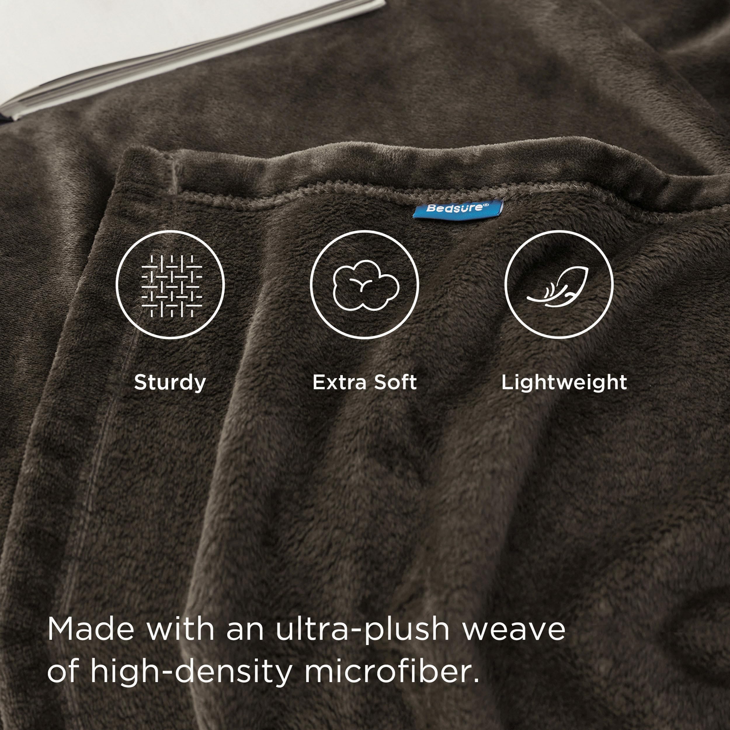 Bedsure 300GSM Fleece Throw Blanket - Ultra Soft Plush Cozy Blanket for Couch, Sofa & Bed, Lightweight Warm Throw for Adults & Toddlers, 50x60 Inches - Perfect for Lounging, Napping & Winter Comfort