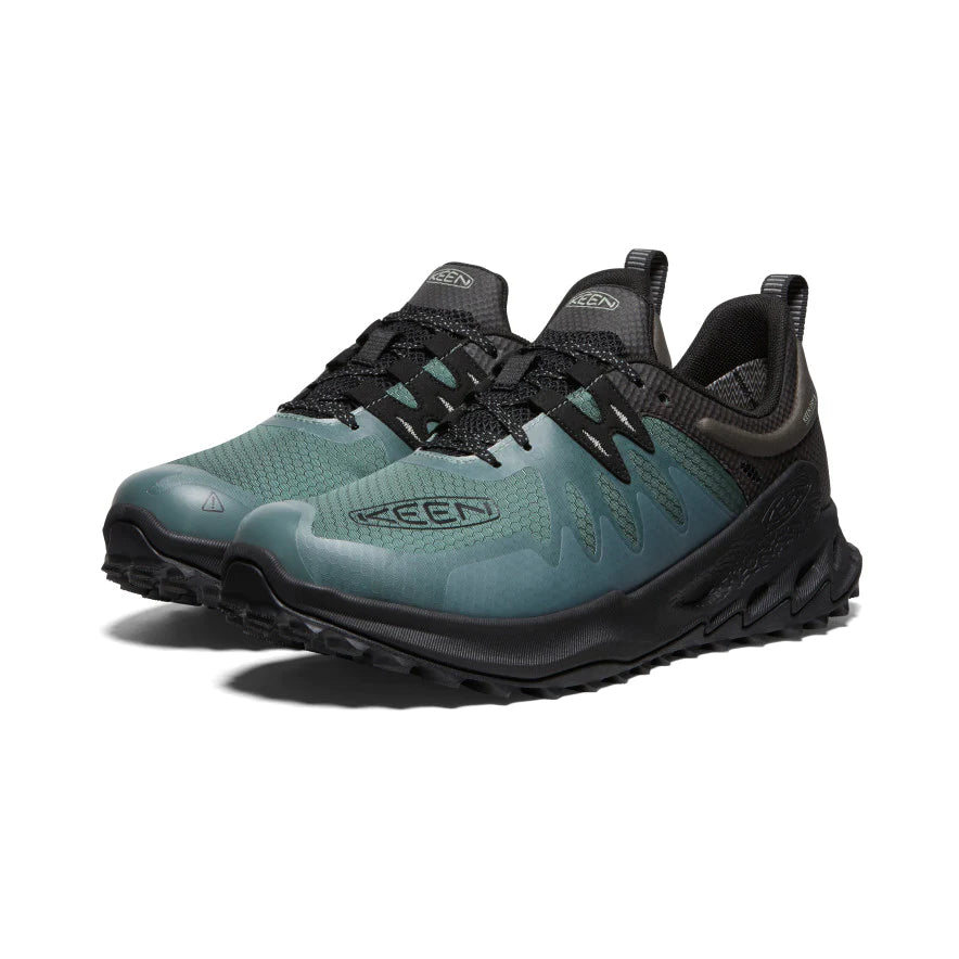 Men's Zionic WP Waterproof Hiking Shoes - Dark Forest/Black - Perfect for Outdoor Adventures & Trail Running