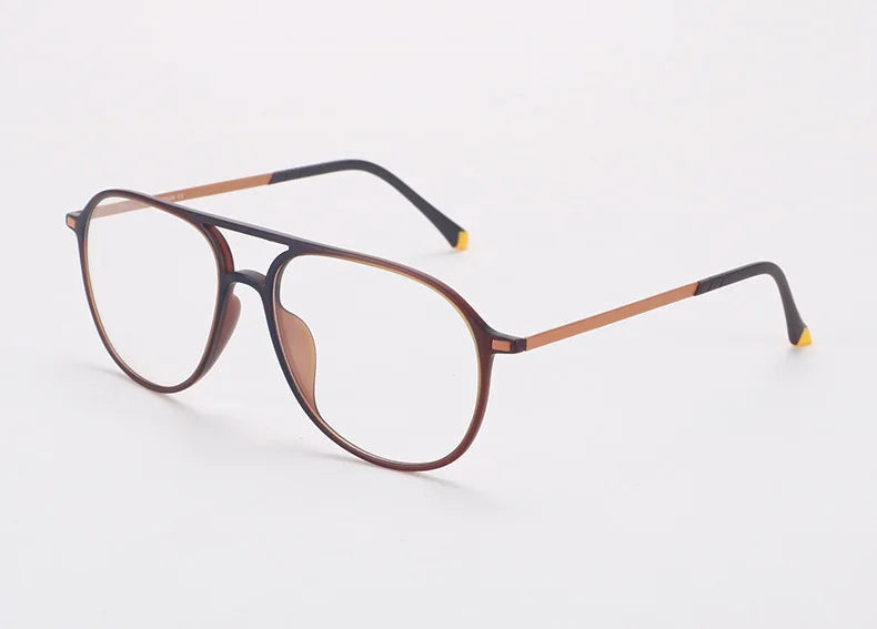 Brightzone Women's Full Rim Oval Double Bridge Ultem Steel Eyeglasses 71385 - Lightweight & Durable Eyewear for Work, Reading & Everyday Fashion