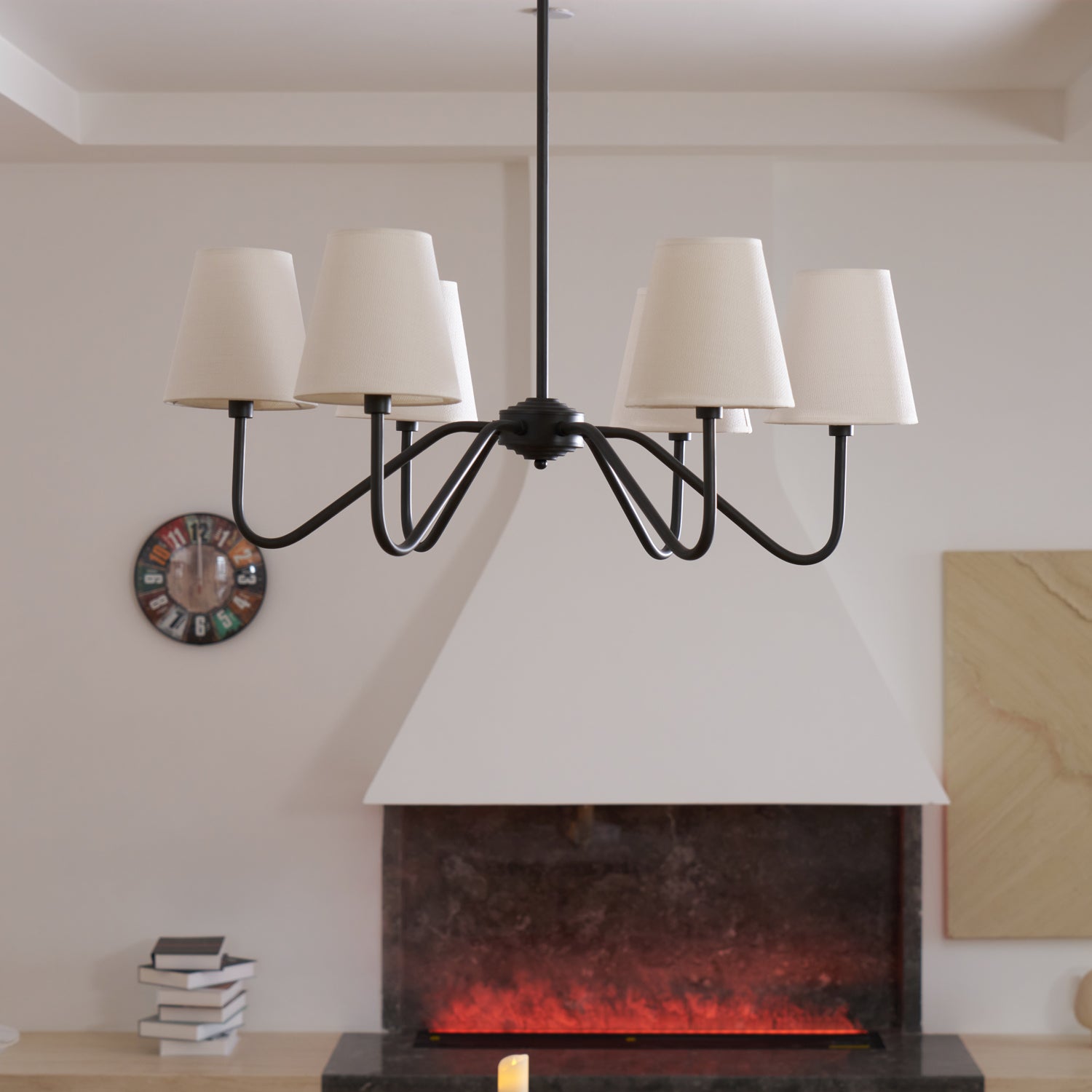 Elegant Black Crystal Chandelier - Modern Ceiling Light Fixture for Dining Room, Living Room & Bedroom Decor | Perfect for Home, Wedding & Restaurant Lighting