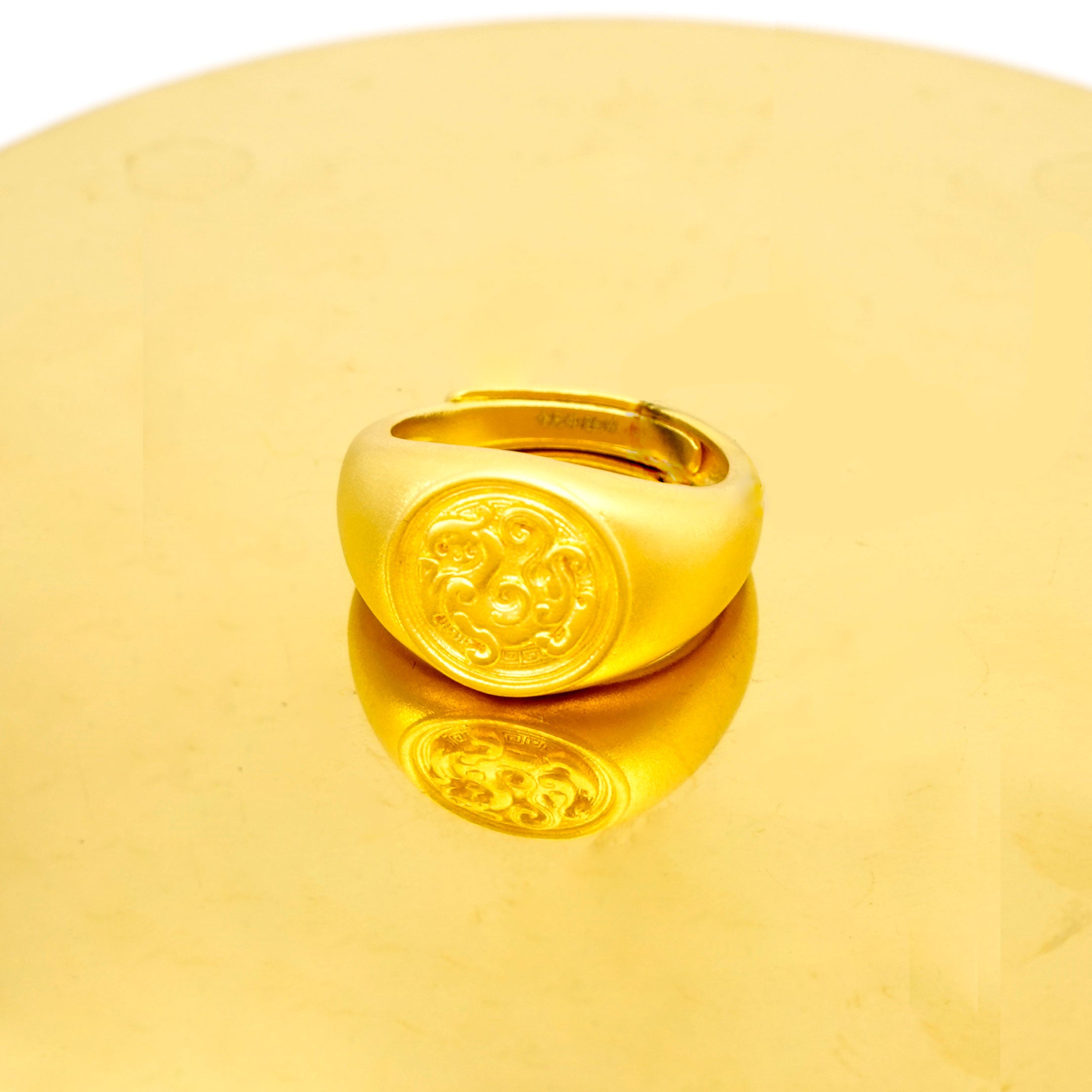 24K Gold Ring for Women - Elegant & Durable Solid Gold Jewelry - Perfect for Weddings, Anniversaries & Special Occasions