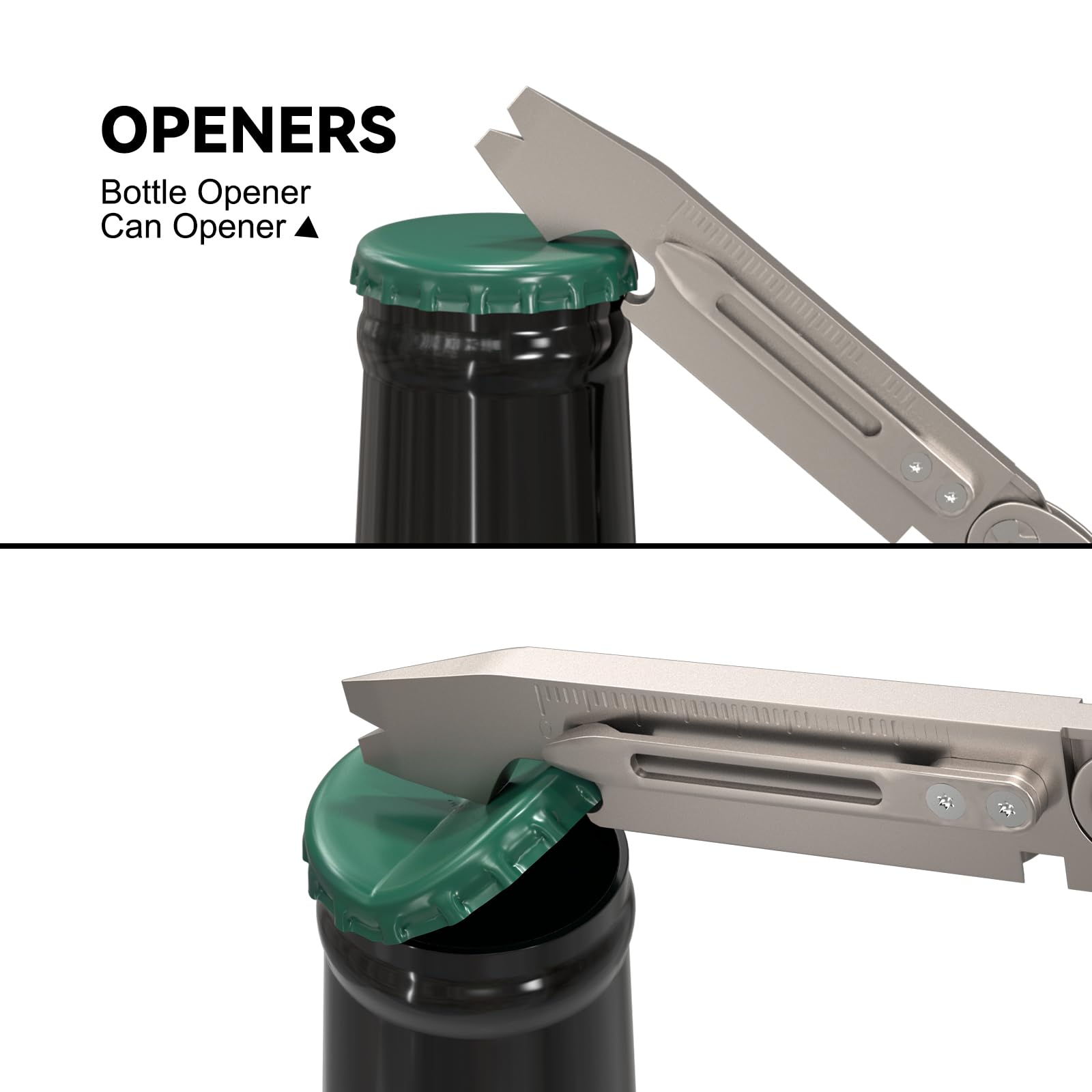 TOOVEM Titanium EDC Multi-Tool with Pry Bar, Bottle Opener, Pocket Clip, Wrenches & Screwdriver – Compact Keychain Tool for Outdoor Camping, Hiking, Survival & Everyday Carry (EDC) Accessories