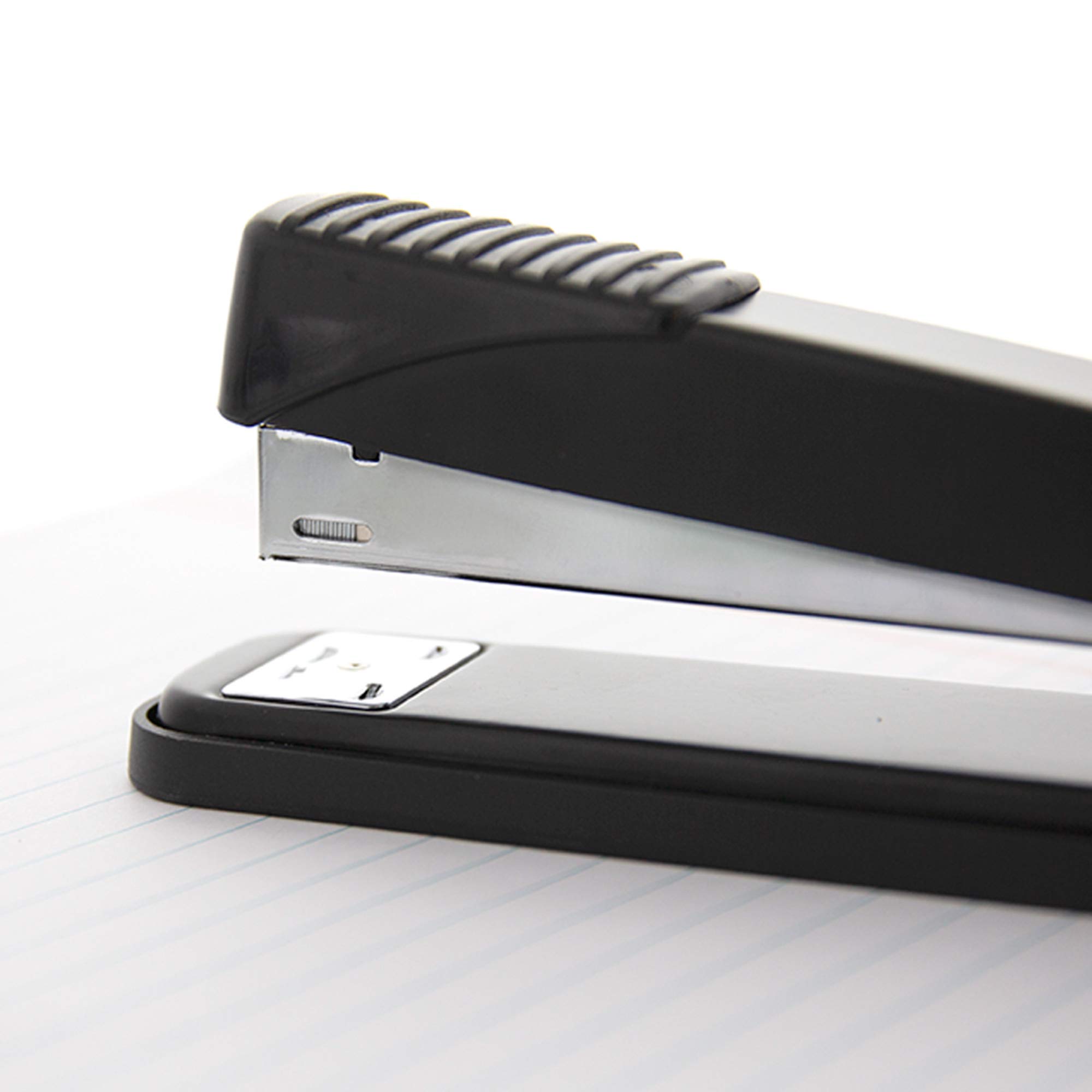 BAZIC Heavy Duty Metal Stapler - Full Strip Desktop Stapler for 25 Sheets, Durable Office & School Supplies (Black, 12-Pack) - Perfect for Home Office, Classroom & Business Use
