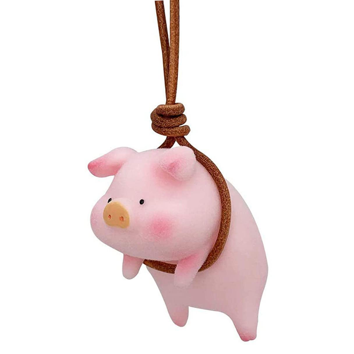 10x4cm Cute Pink Pigs Car Pendant Hanging Decor, Lucky Pig Rear View Mirror Accessories for Car and Home Decoration, Perfect for Gifts and Travel