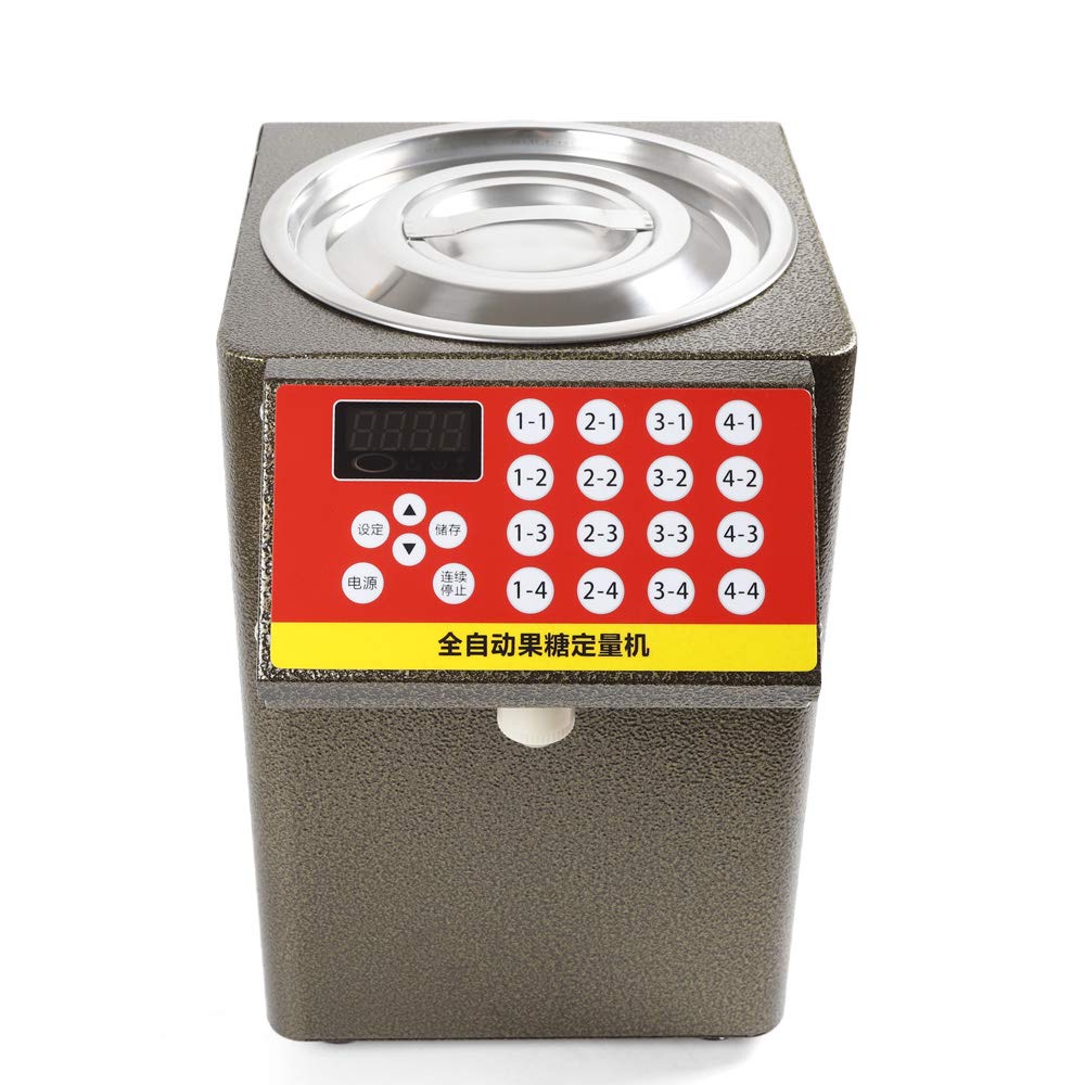 110V Commercial Bubble Tea Sugar Dispenser - Fructose Pump & Quantitative Machine for Boba Tea, Milk Tea & Coffee Shops - Perfect for Precise Sweetener Measurement in Beverage Preparation