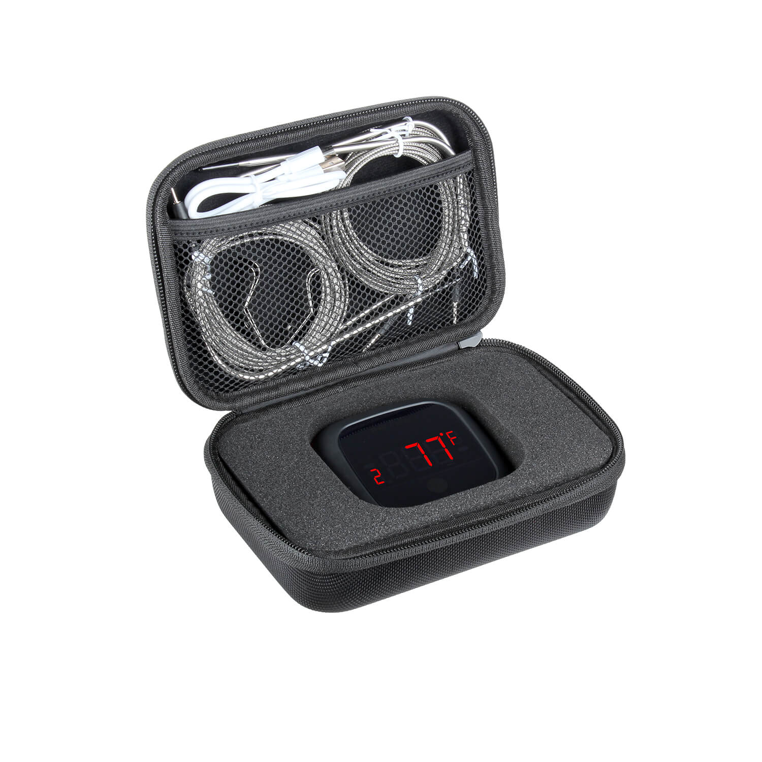 Portable Storage Carrying Case for IBT-4XS & IBBQ-4T Grill Thermometers - Waterproof Travel Organizer for BBQ Tools, Camping & Outdoor Cooking Accessories
