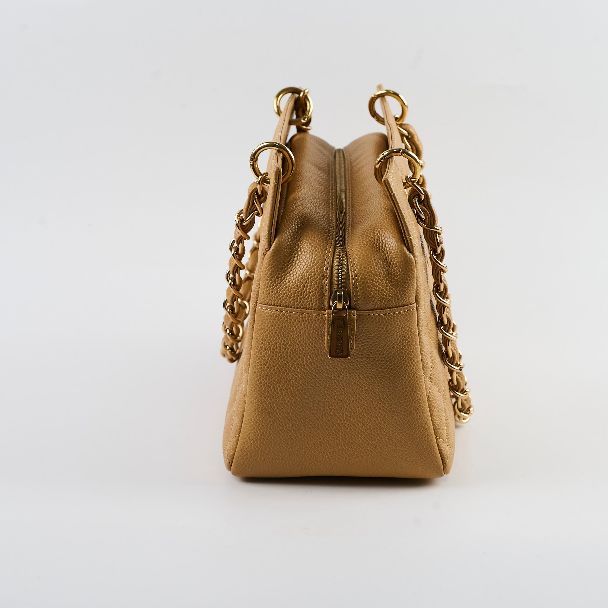 Chanel PTT Petile Timeless Tote Bag in Dark Beige Caviar Leather - Luxury Designer Handbag for Women, Perfect for Work, Travel & Everyday Use