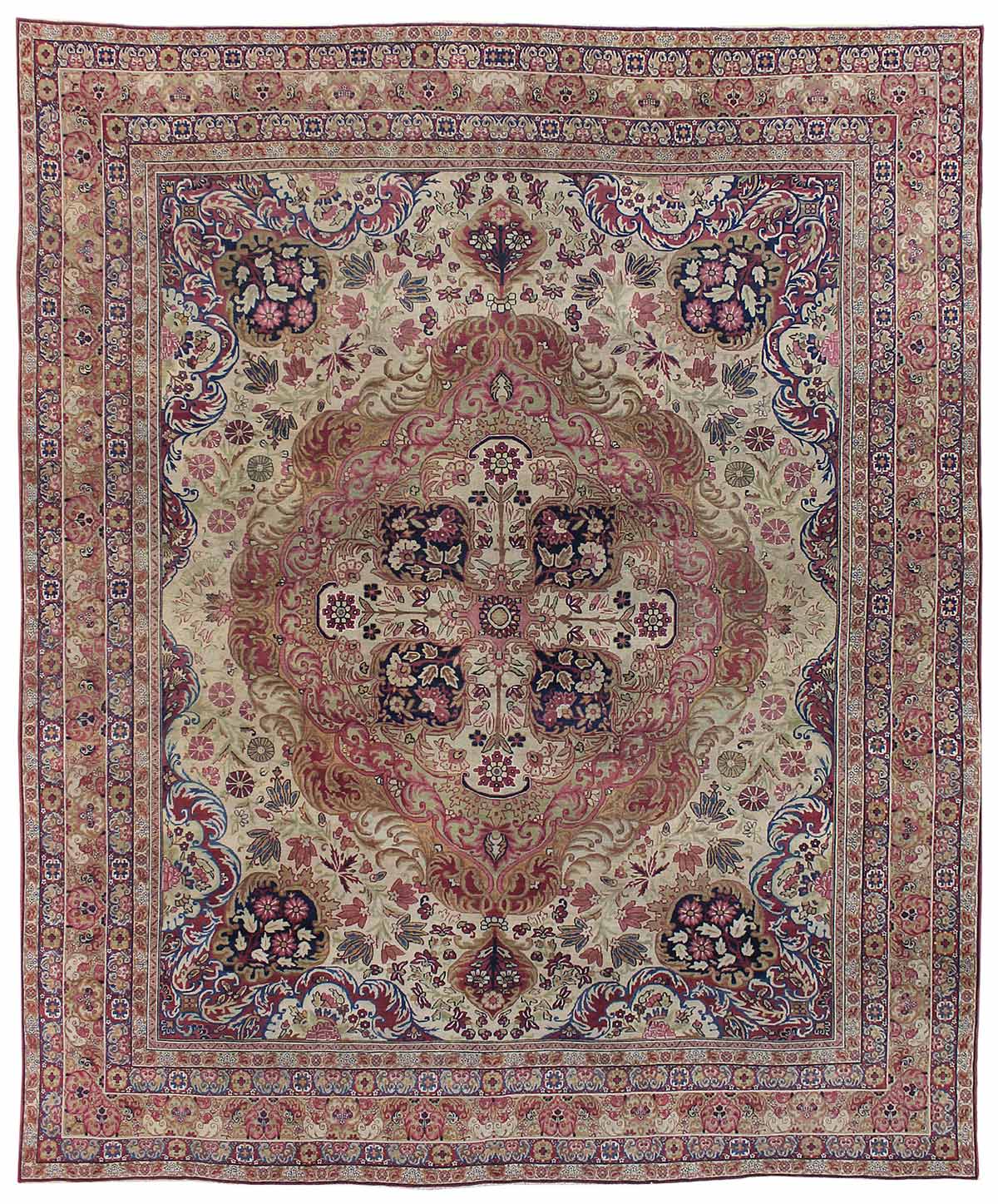 Antique Lavar Kerman Handwoven Traditional Persian Rug - Vintage Oriental Carpet JF6610 for Living Room, Bedroom & Home Decor