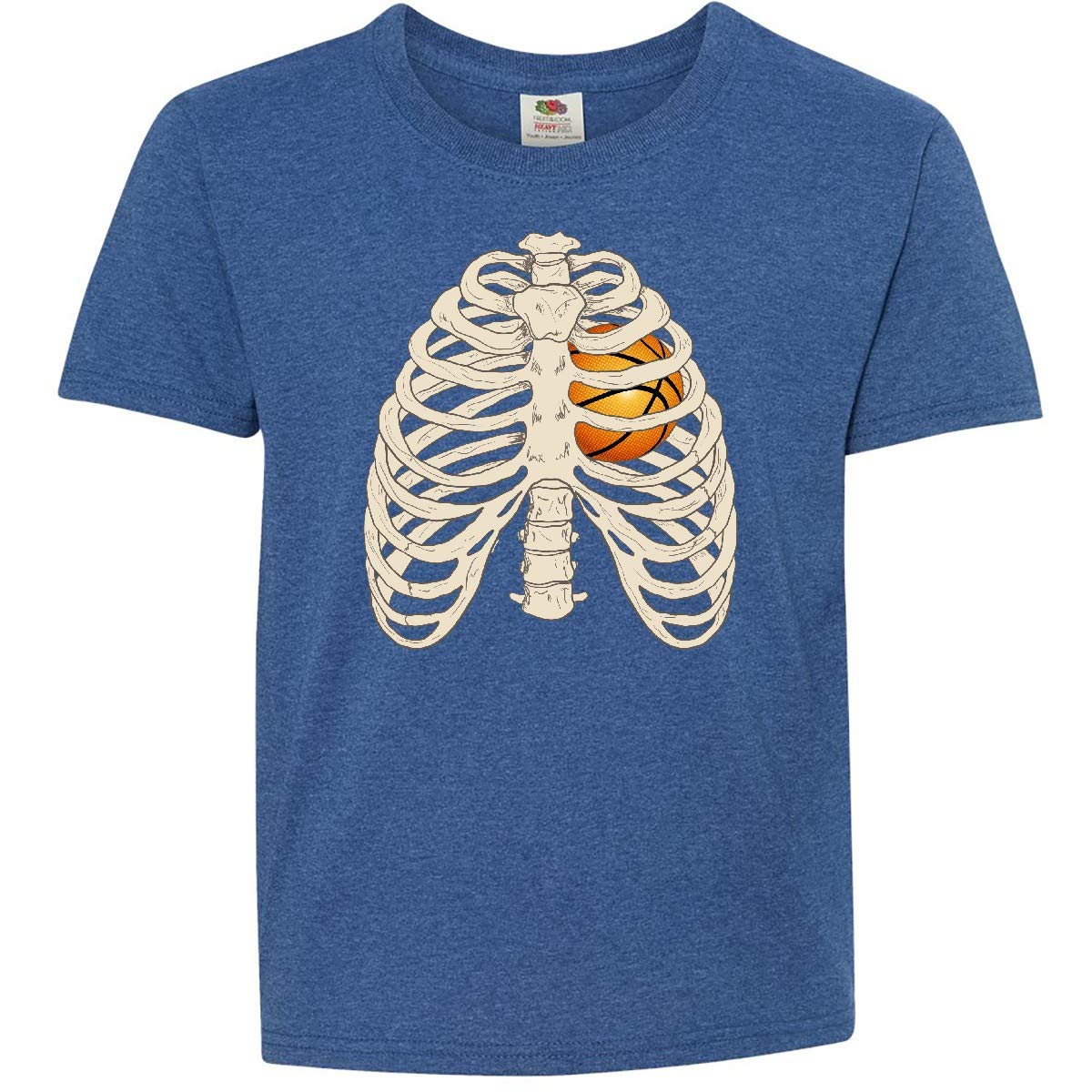 Inktastic Basketball Heart Youth T-Shirt - Cute Basketball Lover Tee for Kids & Teens - Perfect for School, Sports, and Casual Wear