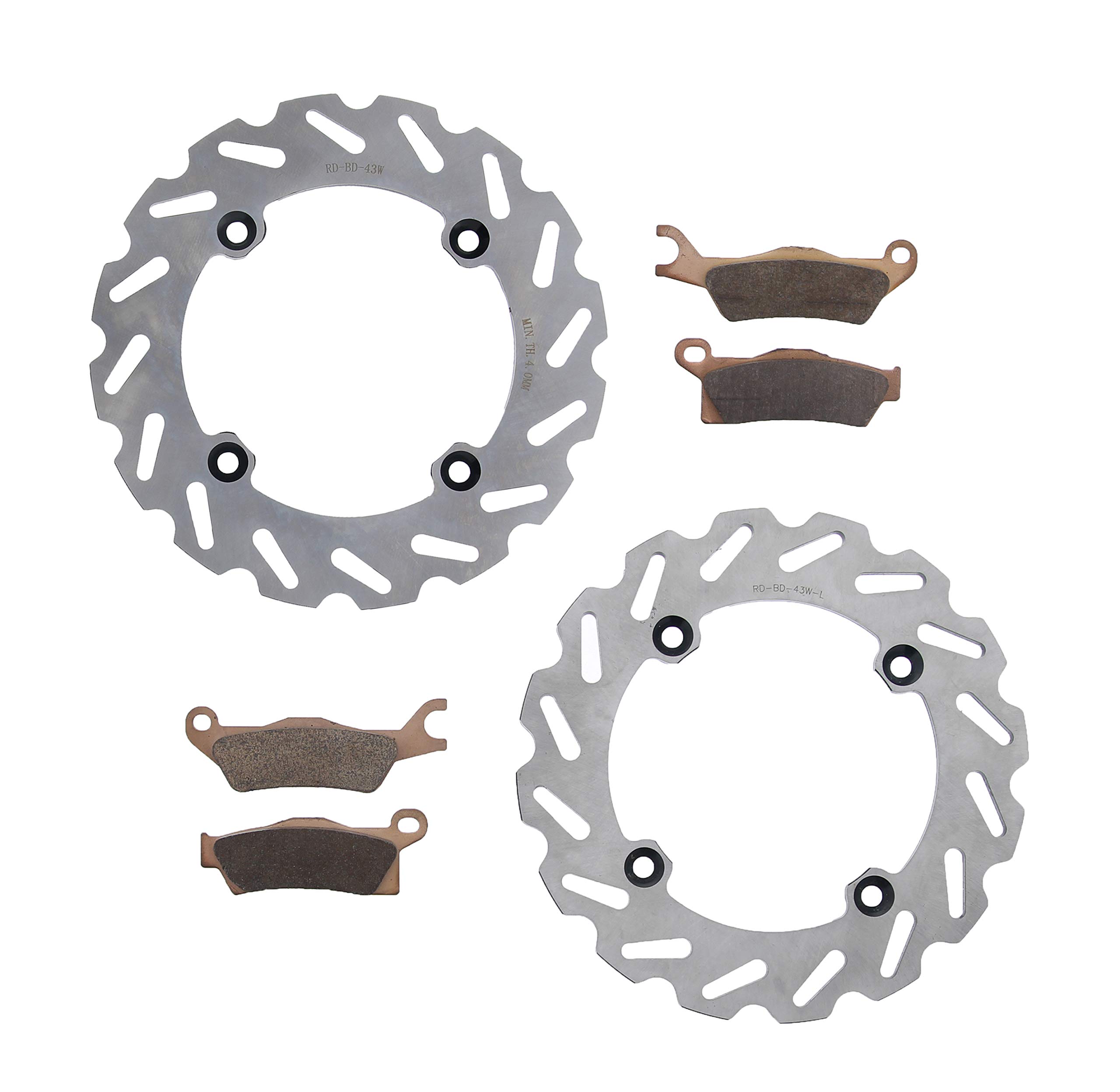 Can-Am Outlander Max XT-P 800R Front Brake Rotors & Pads Kit (Fits 2013-2015 Models) - High Performance Riptide Series for Off-Road & Trail Riding Adventures