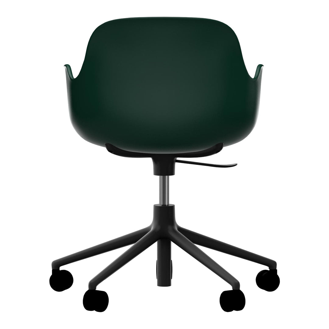 Modern Form Armchair with 5W Swivel Base & Gas Lift Mechanism - Ergonomic Office Chair for Home & Workspace Comfort
