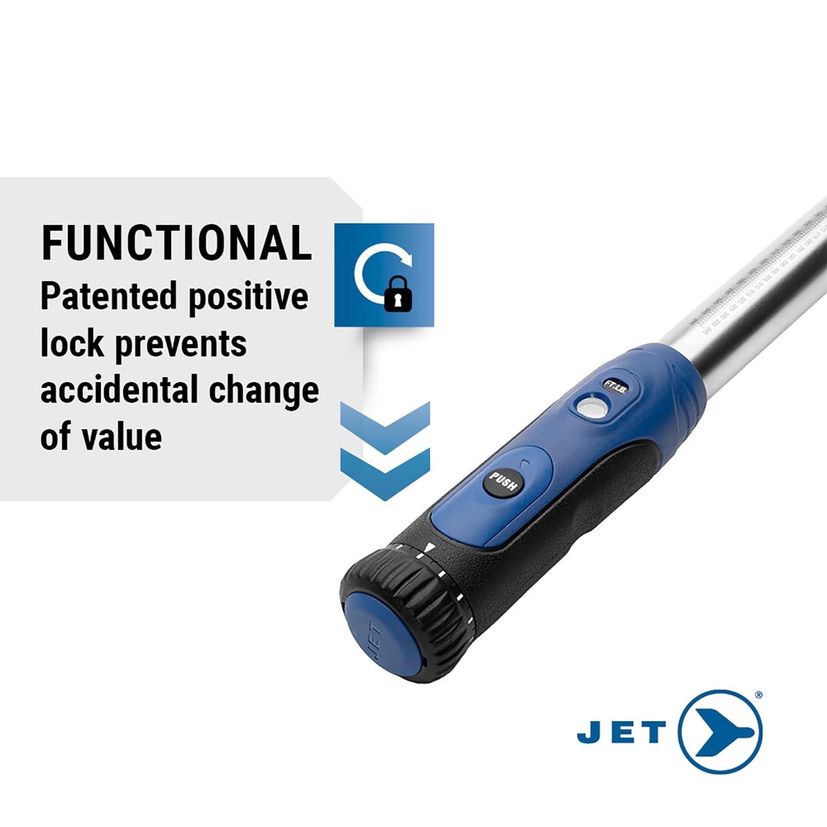 JET 1/2 Inch Drive Click Torque Wrench - 250 ft/lb Heavy Duty Torque Wrench for Automotive, Industrial & DIY Projects - Perfect for Car Repair, Construction & Mechanical Work