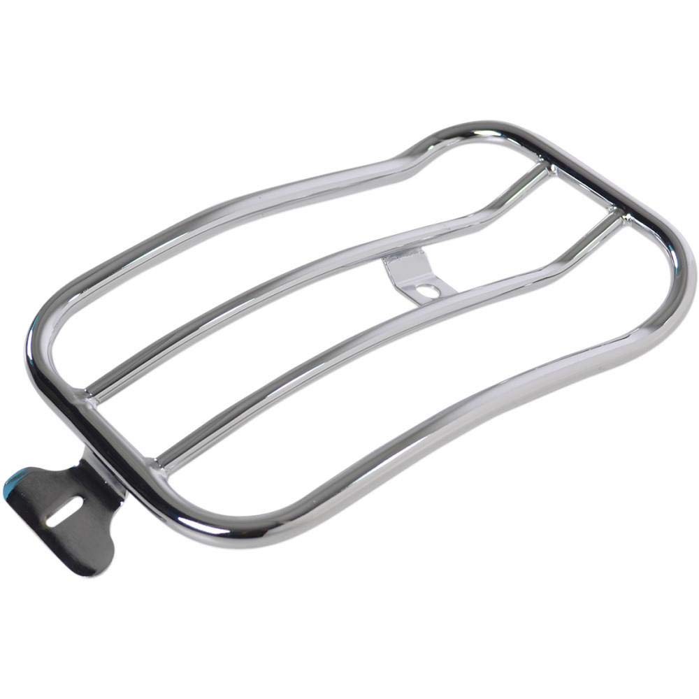 Motherwell MWL-118 7 Inch Chrome Solo Luggage Rack - Compact Space-Saving Suitcase Stand for Bedroom, Entryway or Hotel Room Organization