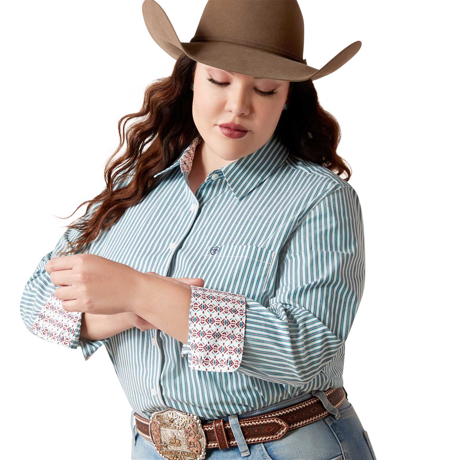 Ariat Women's Wrinkle-Free Kirby Long Sleeve Shirt - Comfortable Work & Casual Wear for Western Style & Outdoor Activities