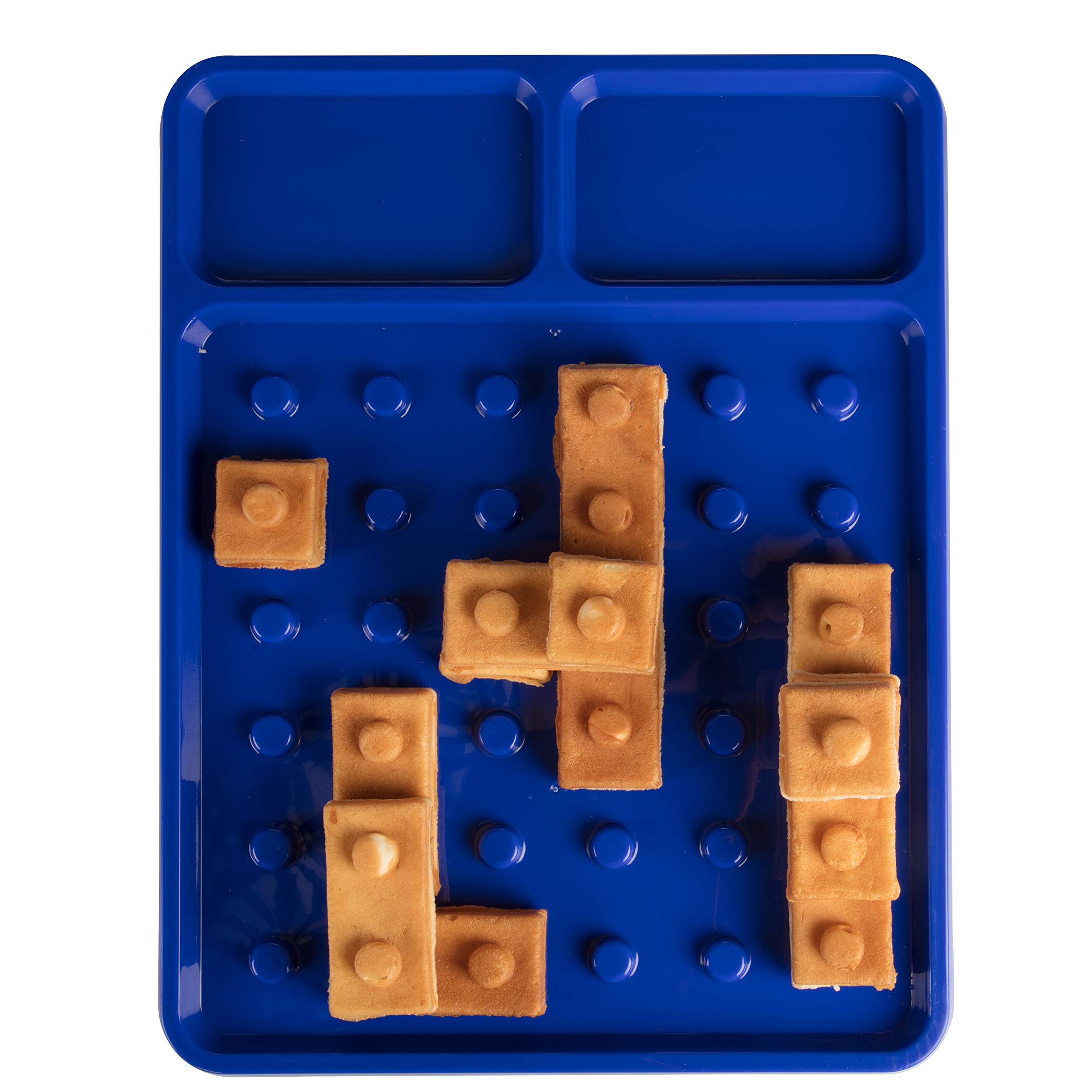 Brick Building Construction Waffle Plate - Stack & Build Brick-Shaped Waffles on Fun Kids Plate - Creative Gift for Birthday & Party - Perfect for Waffle Making, Playtime & STEM Learning