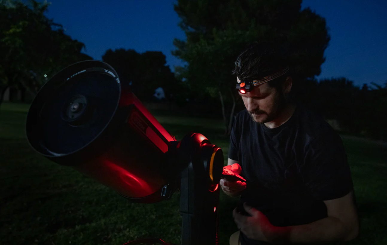 Night Vision Red Headlamp - 93581 LED Headlight for Hunting, Camping & Outdoor Activities - Hands-Free Light for Night Fishing, Hiking & Emergency Use