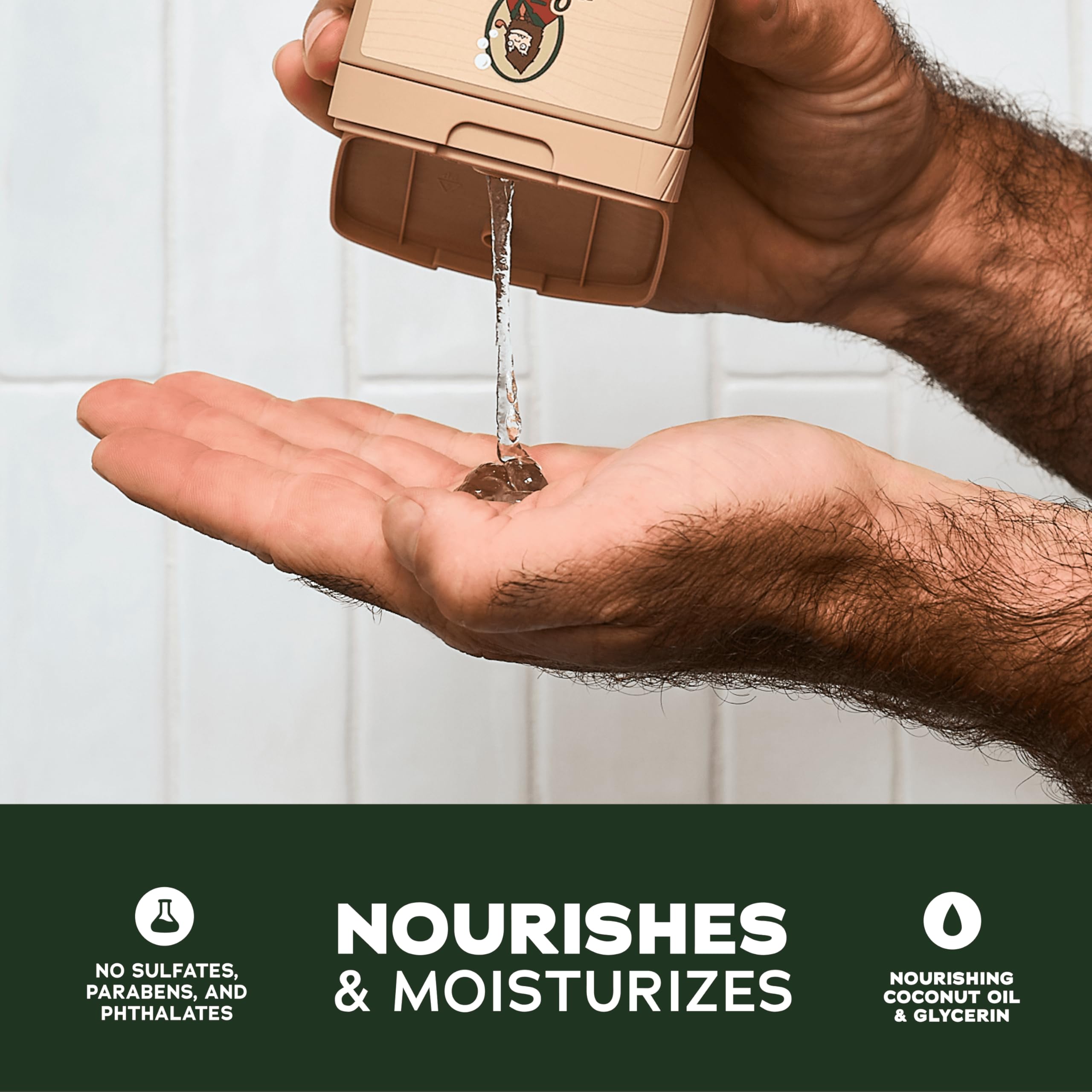 Dr. Squatch Natural Body Wash and Hair Kit for Men - Fresh Falls Scent - Non-Exfoliating Body Wash (14 oz, 2 Pack) + Shampoo (8 oz) + Conditioner (11.5 oz) - Perfect Gift Set for Father's Day, Birthday or Self-Care Routine
