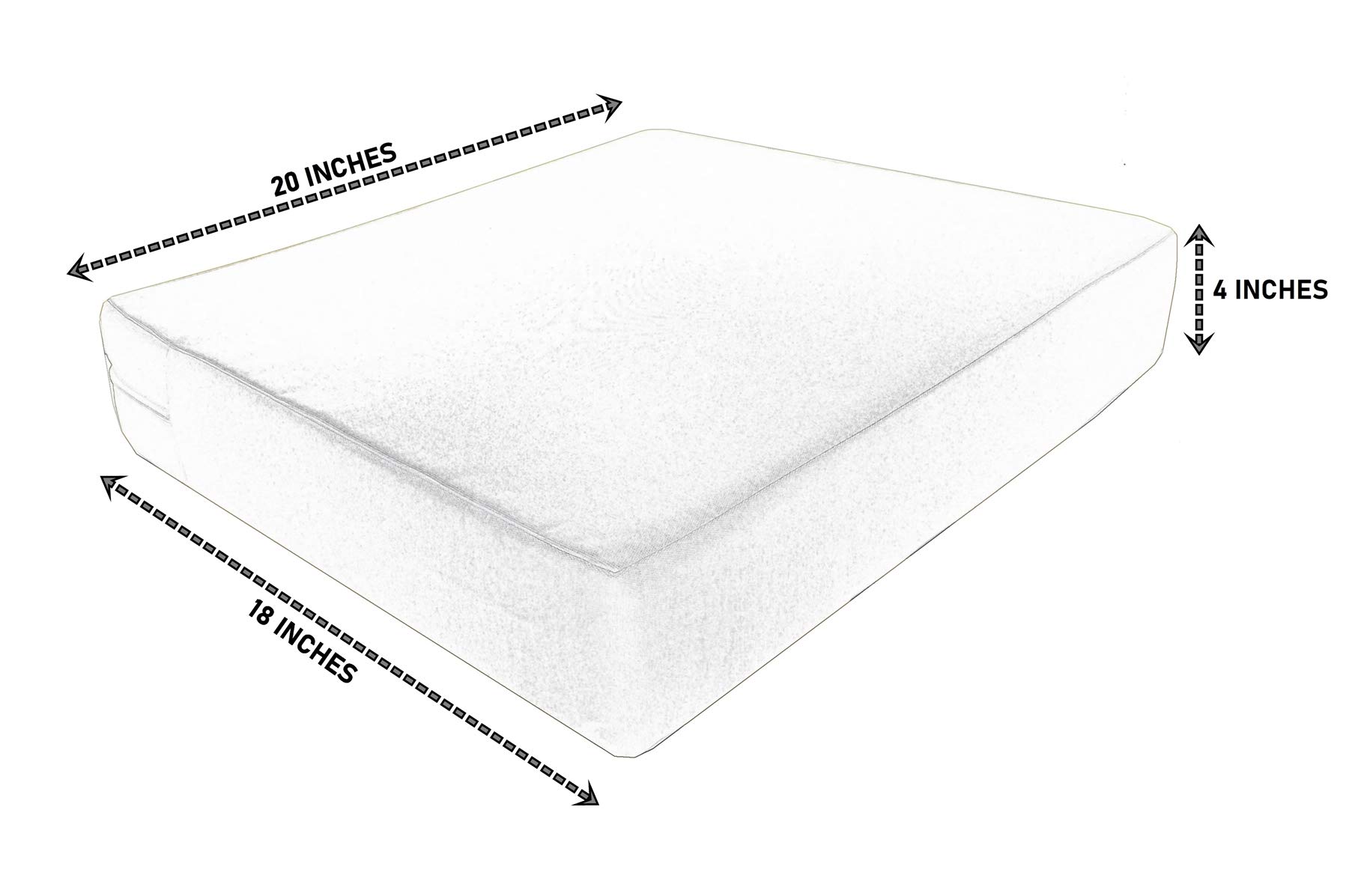 Waterproof UV-Resistant Patio Chair Cushion Covers - Set of 4 (20