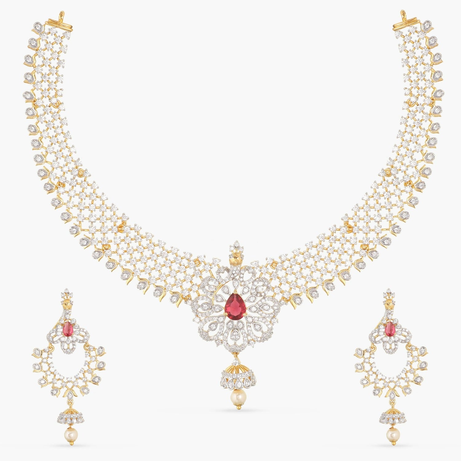 Evelyn Nakshatra CZ Necklace Set for Women - Cubic Zirconia Jewelry Gift for Birthday, Anniversary & Special Occasions | Elegant Party & Wedding Accessories
