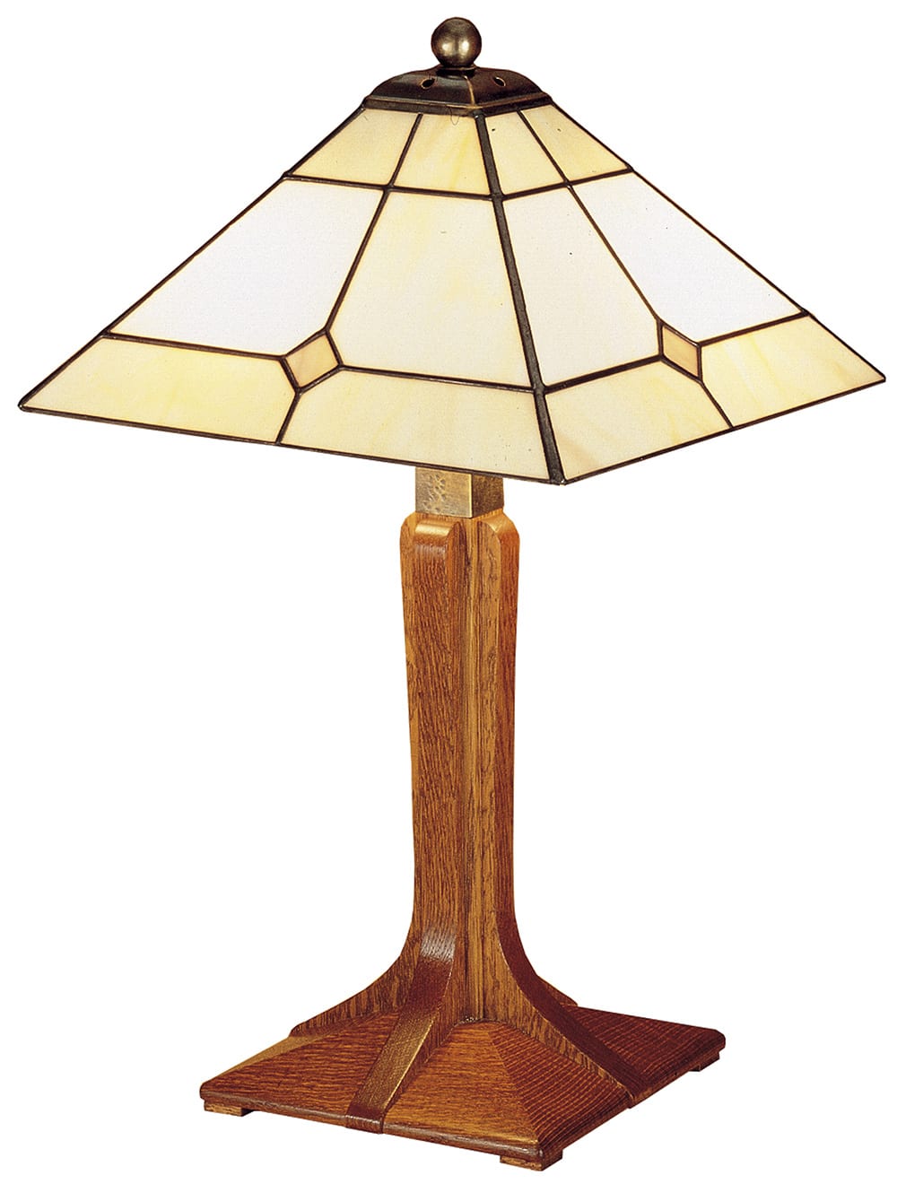 Elegant Small Corbel Base Lamp with Handcrafted Art Glass Shade - Perfect for Bedroom Nightstand, Living Room End Table & Home Office Decor