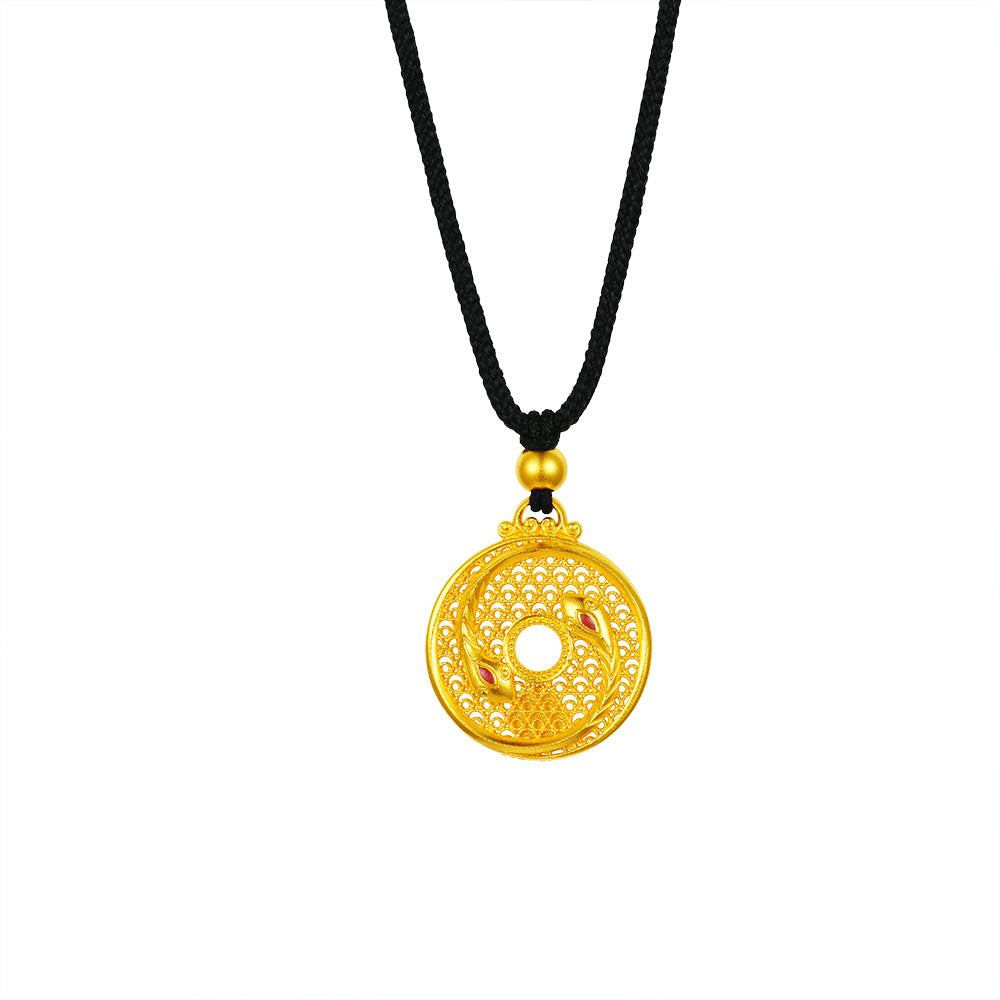 24K Gold Pendant Necklace - Elegant Gourd Design for Women | Perfect Gift for Birthday, Anniversary & Special Occasions | Hypoallergenic & Tarnish-Free Jewelry