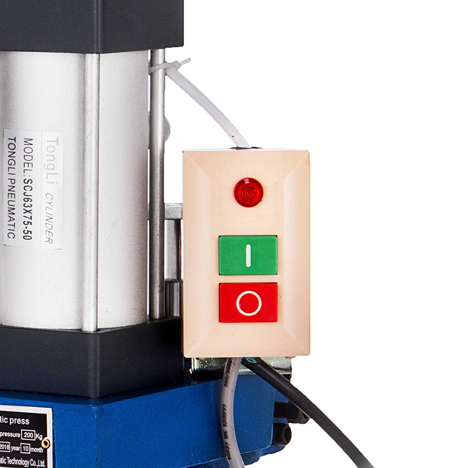 VEVOR 440LB Pneumatic Punch Press Machine, 200KG Desktop Punching Press with 110V AC, 0.4-0.7 Mpa Operation Pressure for Metal Stamping, Leather Craft, Jewelry Making - Ideal for DIY Workshops & Small Manufacturing