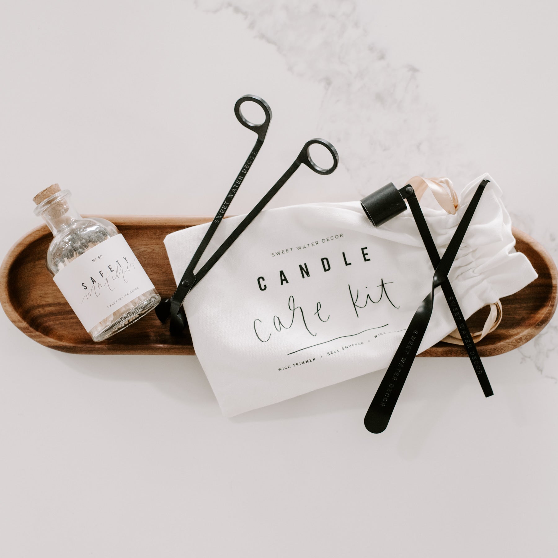 Premium Black Candle Care Kit - 5-Piece Set with Wick Trimmer, Snuffer & Candle Tools for Home Decor, Relaxation & Aromatherapy - Perfect for Gifts, Spa Nights & Romantic Ambiance