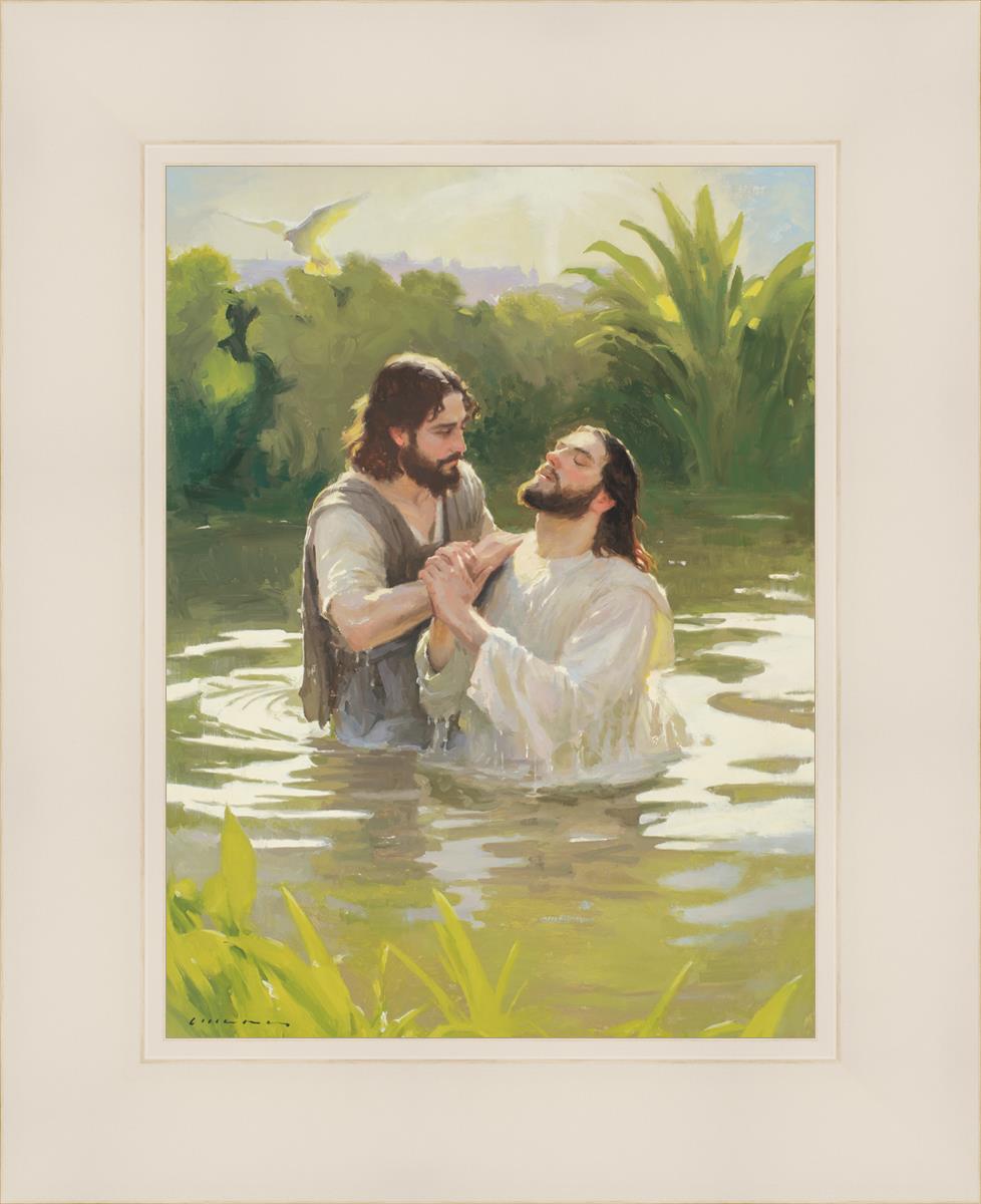 Baptism of The Savior - Religious Christian Wall Art for Home & Church Decor - Perfect for Baptism Ceremonies & Spiritual Inspiration