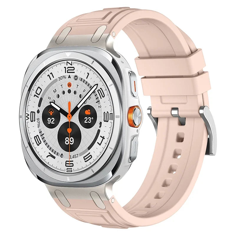 Rocky Silicone Sports Band for Samsung Galaxy Watch Ultra - Durable, Comfortable & Sweatproof Strap for Running, Gym & Outdoor Activities