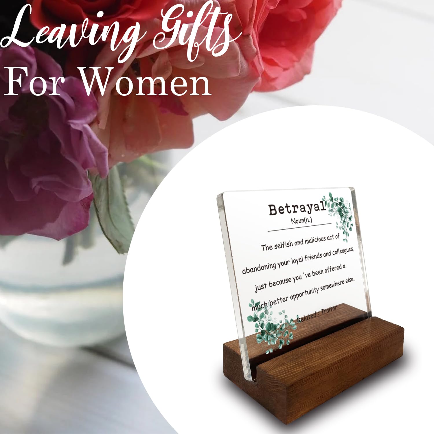 Funny Sarcastic Coworker Leaving Gifts for Women - Best Farewell Gifts for Work Bestie, Colleague & Coworkers | Unique Going Away & Good Luck Present for Office Friends | Perfect for Retirement, Job Change or Relocation Gifts