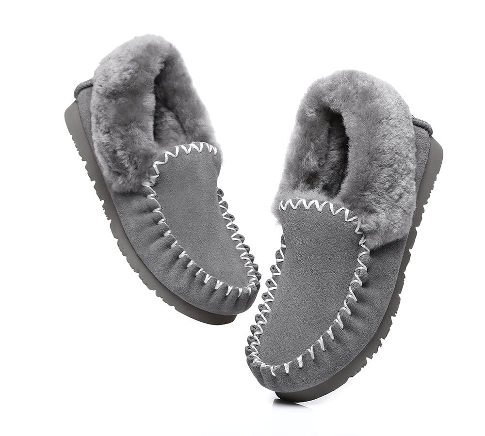 Australian Shepherd® UGG Slippers - Genuine Sheepskin Wool Ankle Booties for Women & Men | Cozy Indoor/Outdoor House Shoes for Winter Comfort