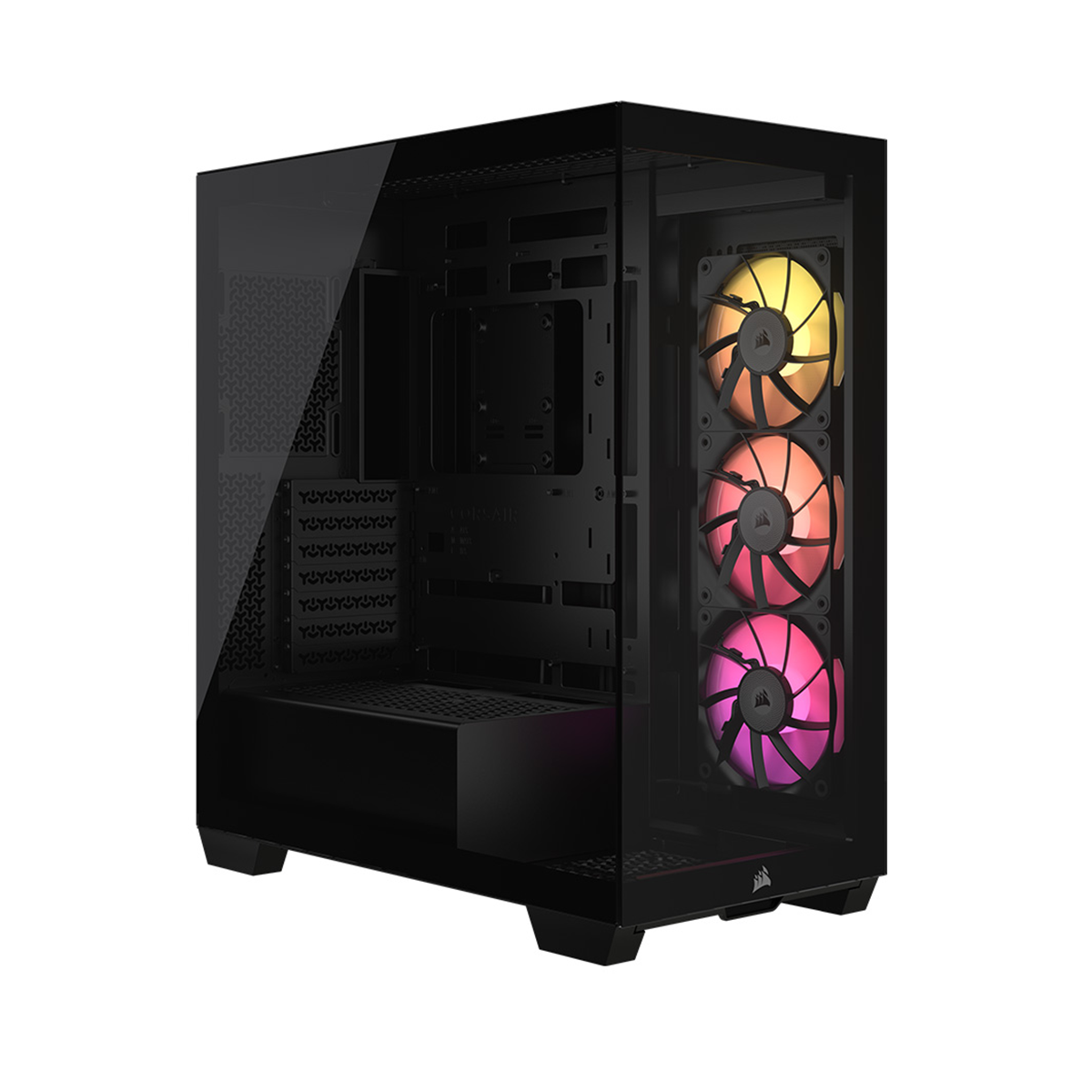 Corsair 3500X RGB iCUE Mid Tower Gaming PC Case - Tempered Glass Side Panel, Black | Perfect for High-Performance Gaming Rigs & Custom PC Builds