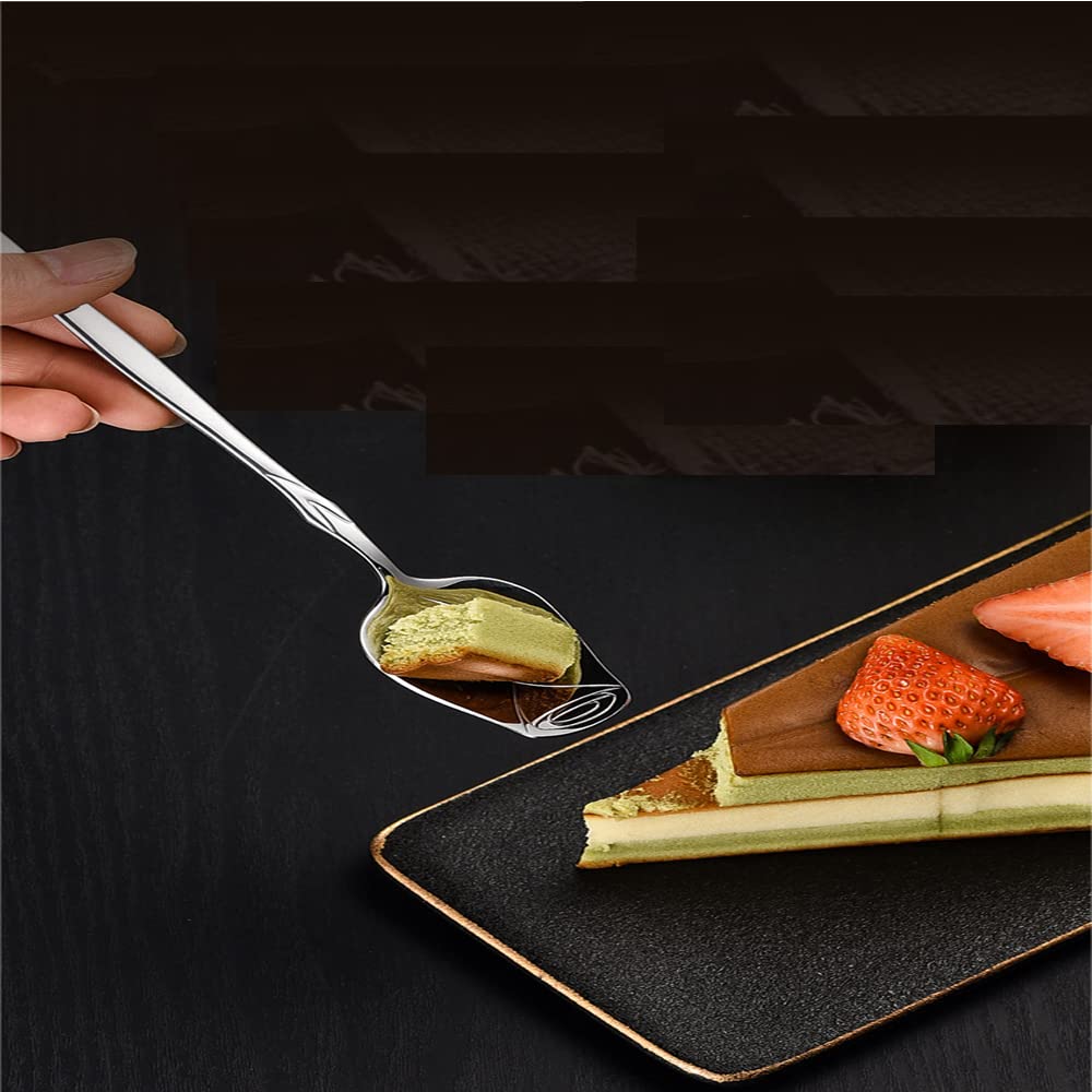 Premium 5-Pack Rose Gold Stainless Steel Spoons Set - Elegant Rose Flower Shaped Coffee, Dessert, Ice Cream & Tea Spoons - Perfect for Gifting, Parties, Dining & Holiday Celebrations