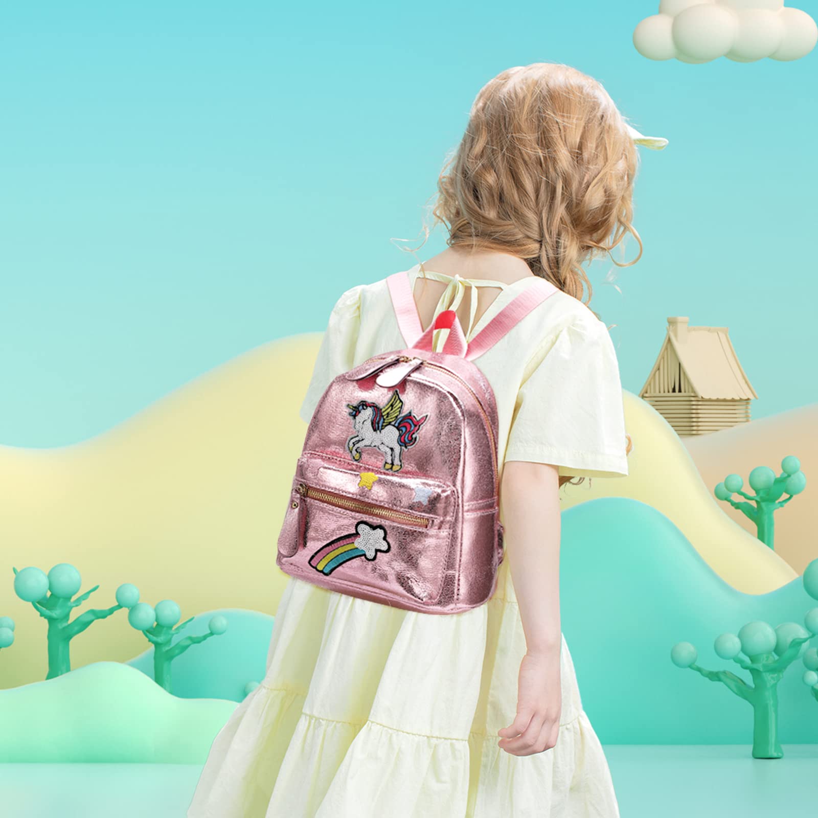 Unicorn Mini Backpack for Girls - Cute Pink Unicorn Themed Kids Backpack for School, Travel & Play | Perfect Gift for Toddlers & Children