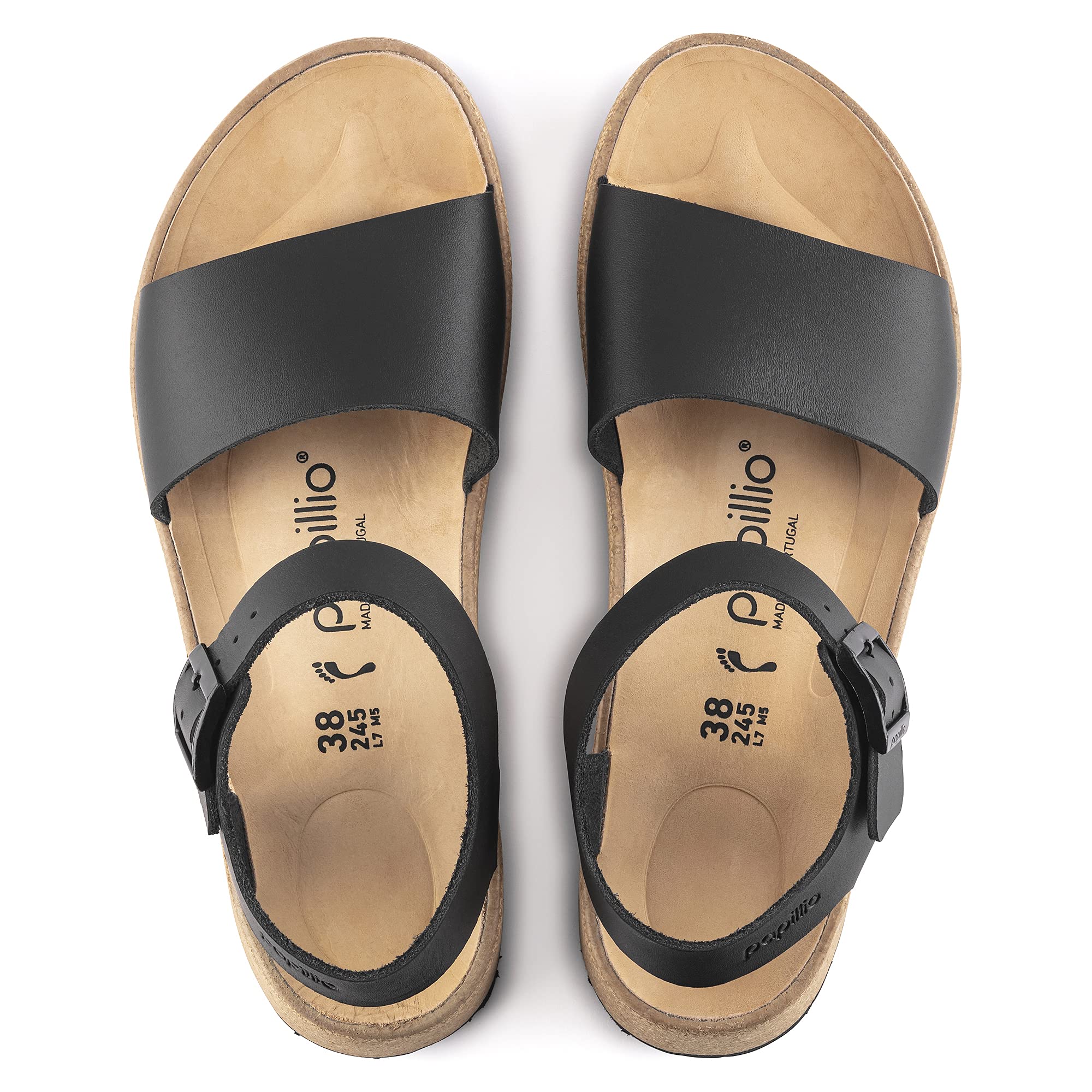 Birkenstock Women's Sierra Black Oil Leather Ankle Strap Sandals - Comfortable & Stylish for Casual Wear, Walking, and Outdoor Activities