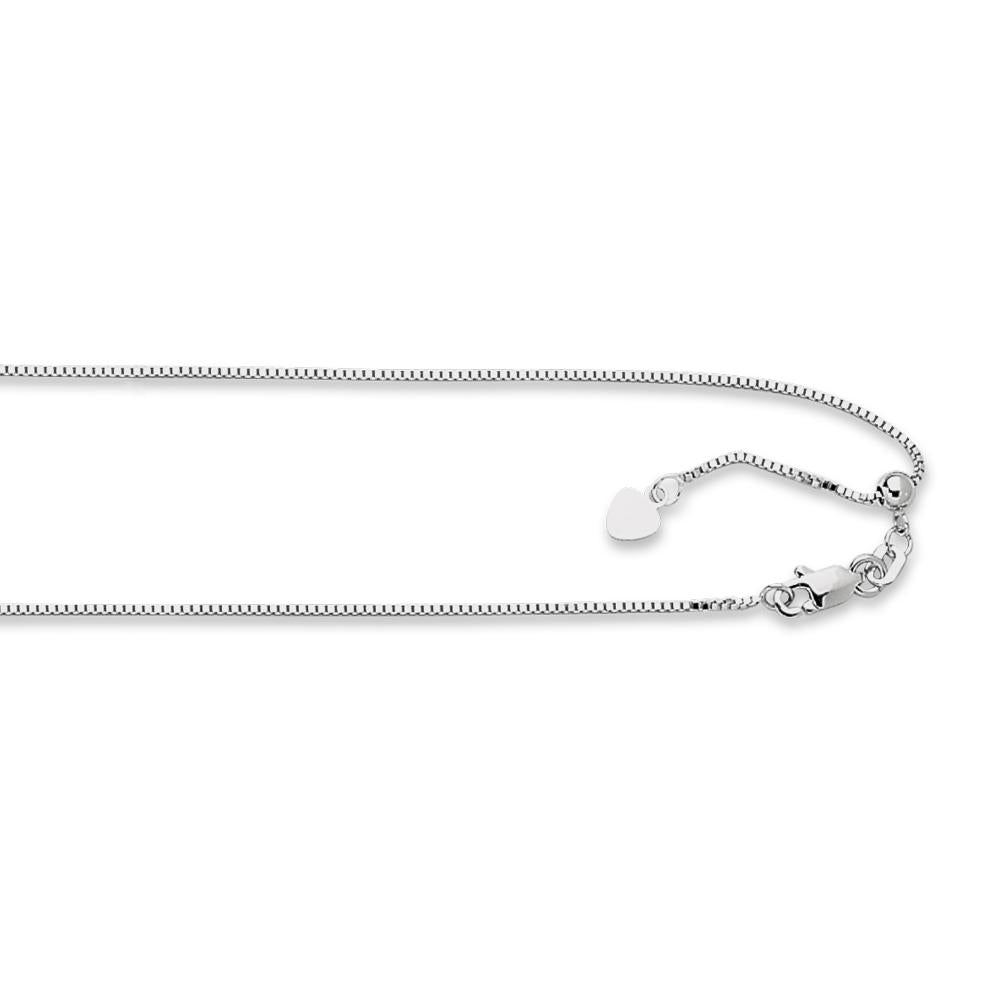 14K Gold 0.85mm Adjustable Box Chain Necklace - Dainty & Elegant Jewelry for Women - Perfect for Layering, Gift Giving & Everyday Wear