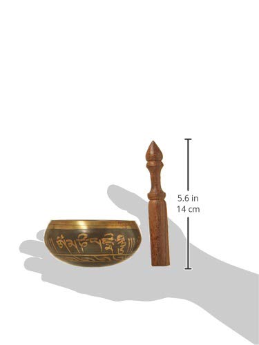 Authentic Tibetan Singing Bowl with Blue Cushion & Bag - Meditation, Yoga & Sound Healing Gift Set for Relaxation & Stress Relief