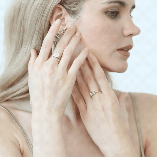 Vintage Mid Century Wright Brilliant Notch Ring - Size 6 - Authentic Retro Jewelry for Women - Perfect for Weddings, Anniversaries & Special Occasions