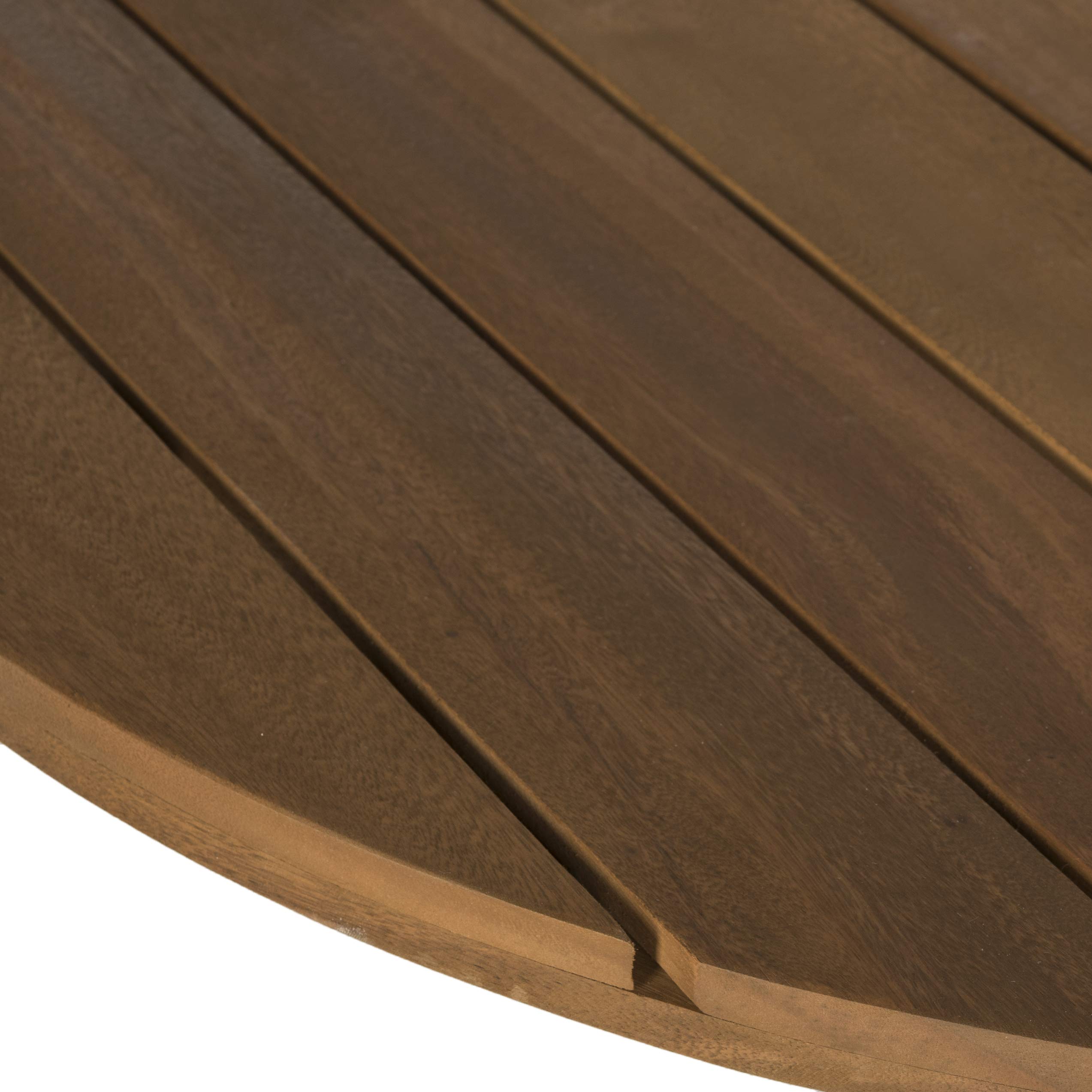 SAFAVIEH PAT6735A Arcata Round Outdoor Dining Table - Weather-Resistant, Durable for Patio, Garden, and Poolside Use